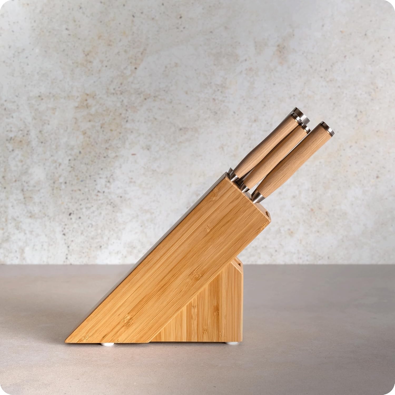 image:imageShun Premier Blonde 5 Piece Starter Block Set Includes 8 Chefs 4 Paring 65 Utility Knives Honing Steel amp Bamboo Knife Block Handcrafted Japanese Knife Set Pakkawood HandlesBlonde