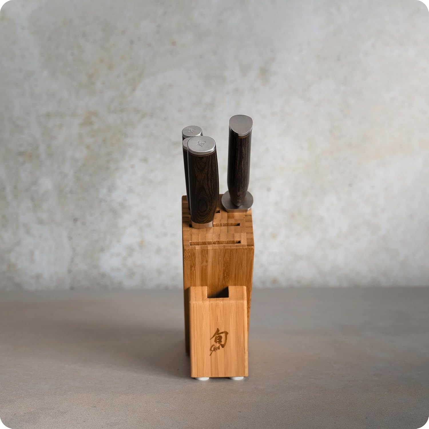 image:imageShun Premier Blonde 5 Piece Starter Block Set Includes 8 Chefs 4 Paring 65 Utility Knives Honing Steel amp Bamboo Knife Block Handcrafted Japanese Knife Set Pakkawood HandlesBrown