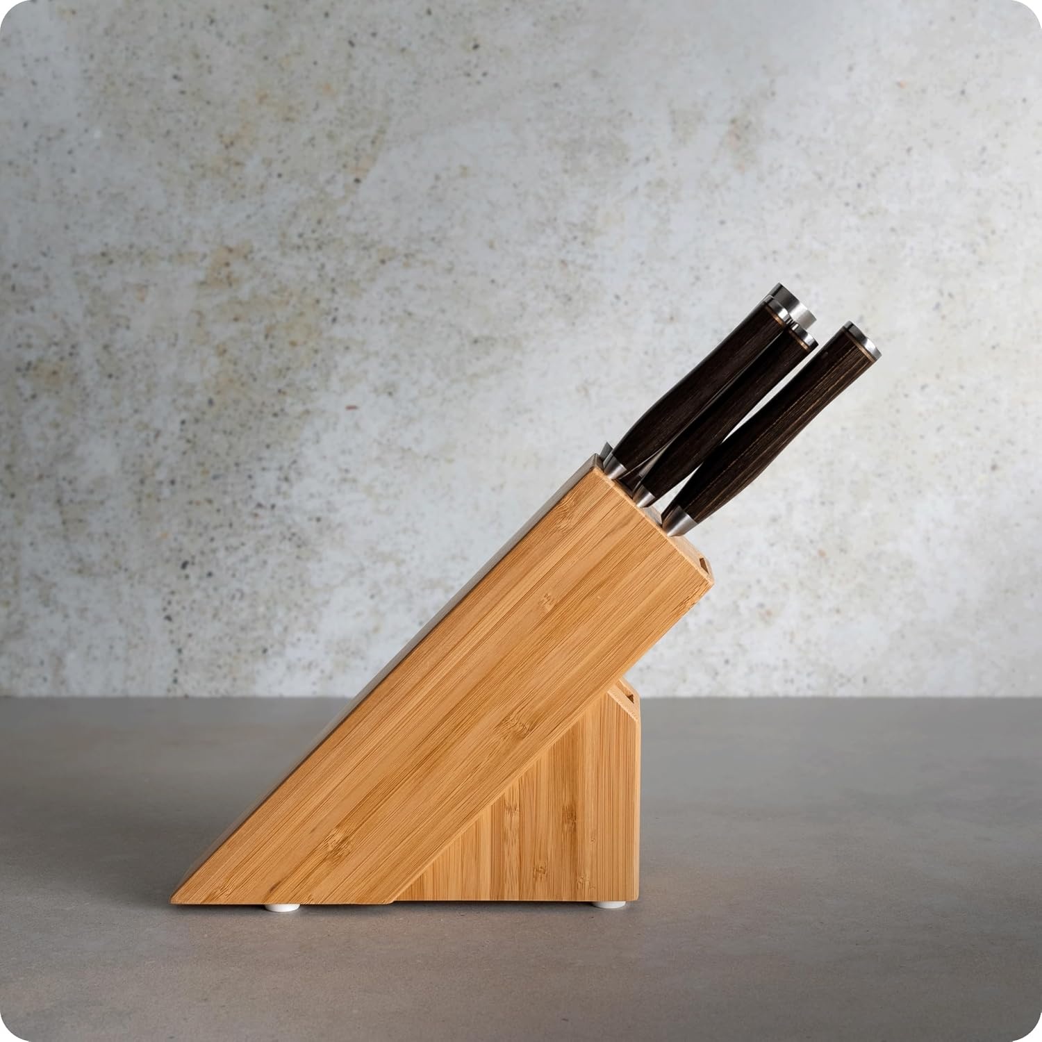 image:imageShun Premier Blonde 5 Piece Starter Block Set Includes 8 Chefs 4 Paring 65 Utility Knives Honing Steel amp Bamboo Knife Block Handcrafted Japanese Knife Set Pakkawood HandlesBrown