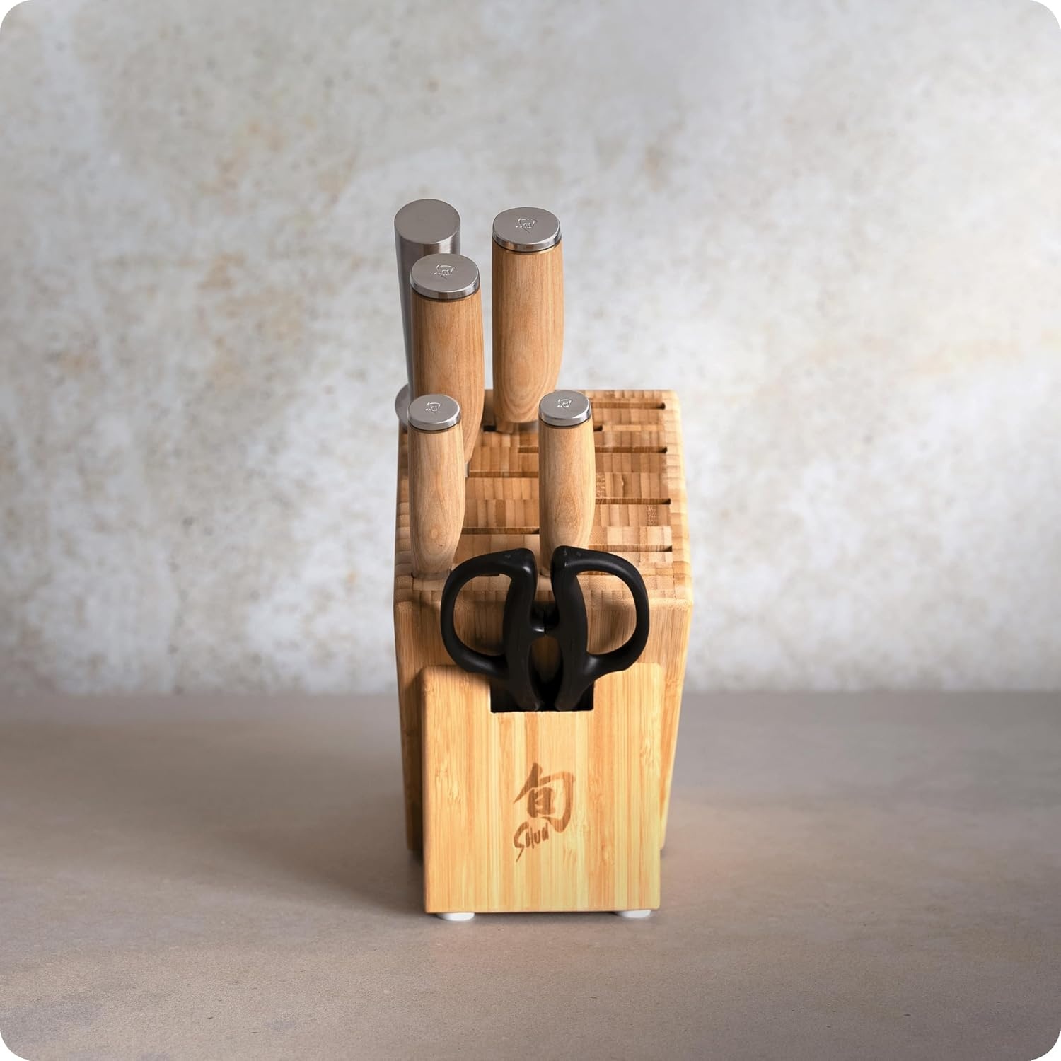 image:imageShun Premier Blonde 5 Piece Starter Block Set Includes 8 Chefs 4 Paring 65 Utility Knives Honing Steel amp Bamboo Knife Block Handcrafted Japanese Knife Set Pakkawood HandlesBlonde