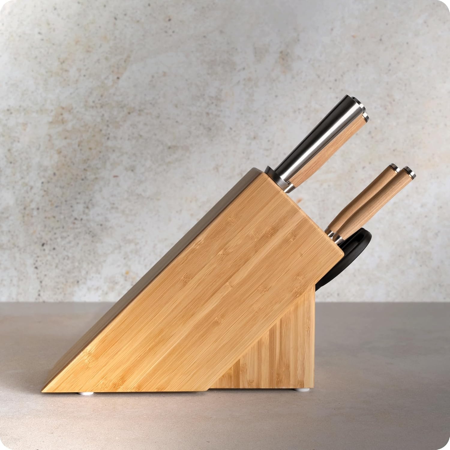 image:imageShun Premier Blonde 5 Piece Starter Block Set Includes 8 Chefs 4 Paring 65 Utility Knives Honing Steel amp Bamboo Knife Block Handcrafted Japanese Knife Set Pakkawood HandlesBlonde