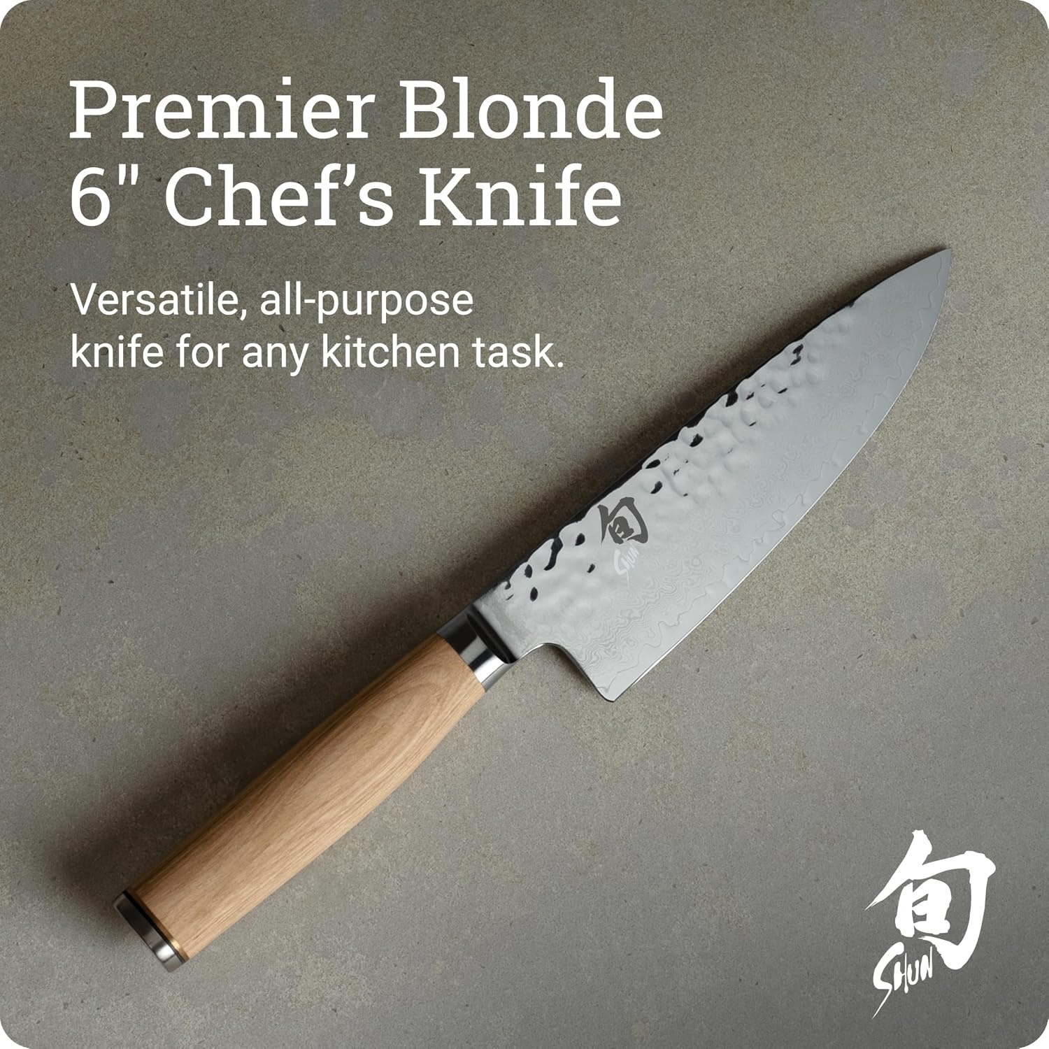 image:imageShun Premier Blonde 8 Chefs Knife Handcrafted Japanese Kitchen Knife for Professional and Home Chefs VGMAX Core with Damascus Stainless Steel Cladding Pakkawood HandleBlonde