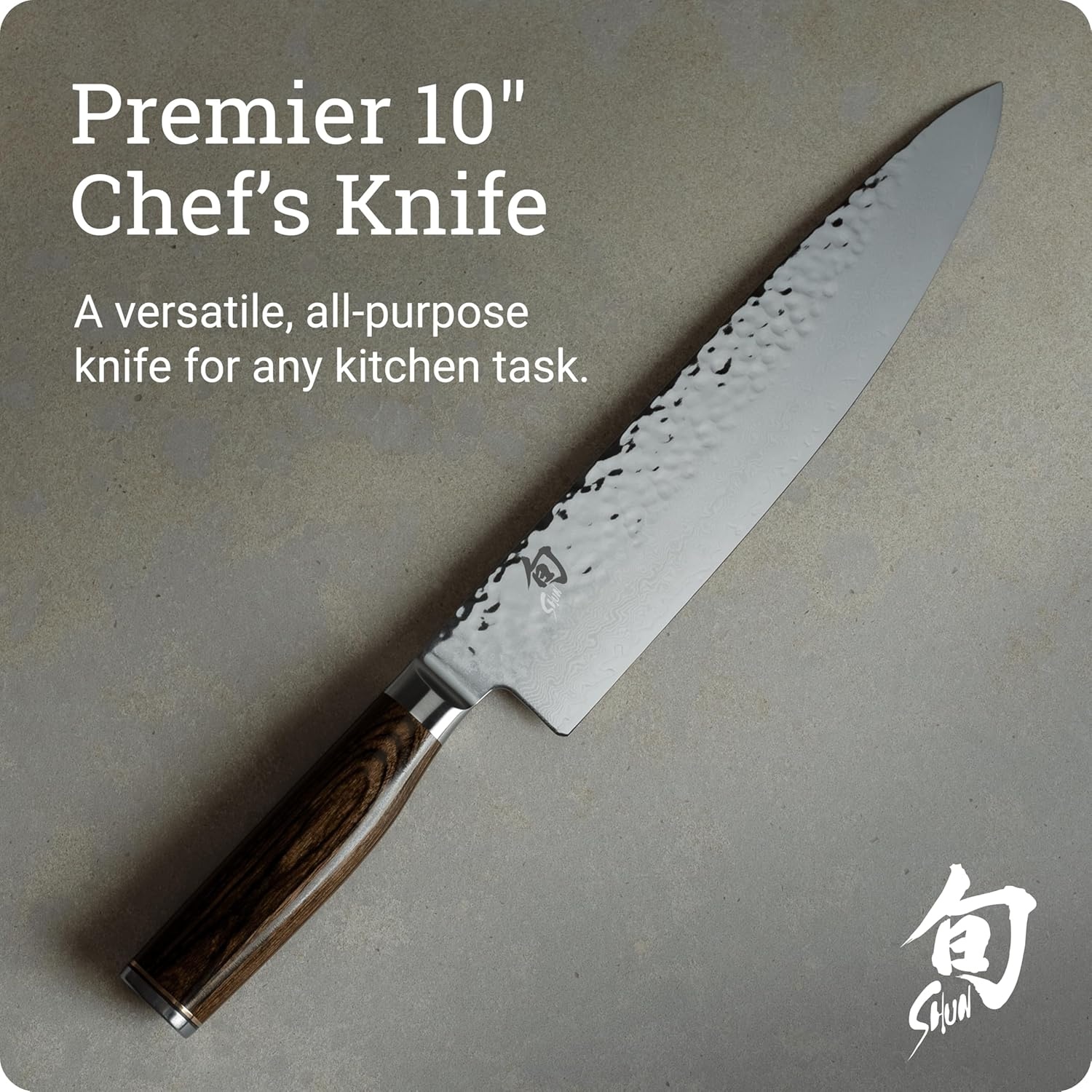 image:imageShun Premier Blonde 8 Chefs Knife Handcrafted Japanese Kitchen Knife for Professional and Home Chefs VGMAX Core with Damascus Stainless Steel Cladding Pakkawood HandleBrown