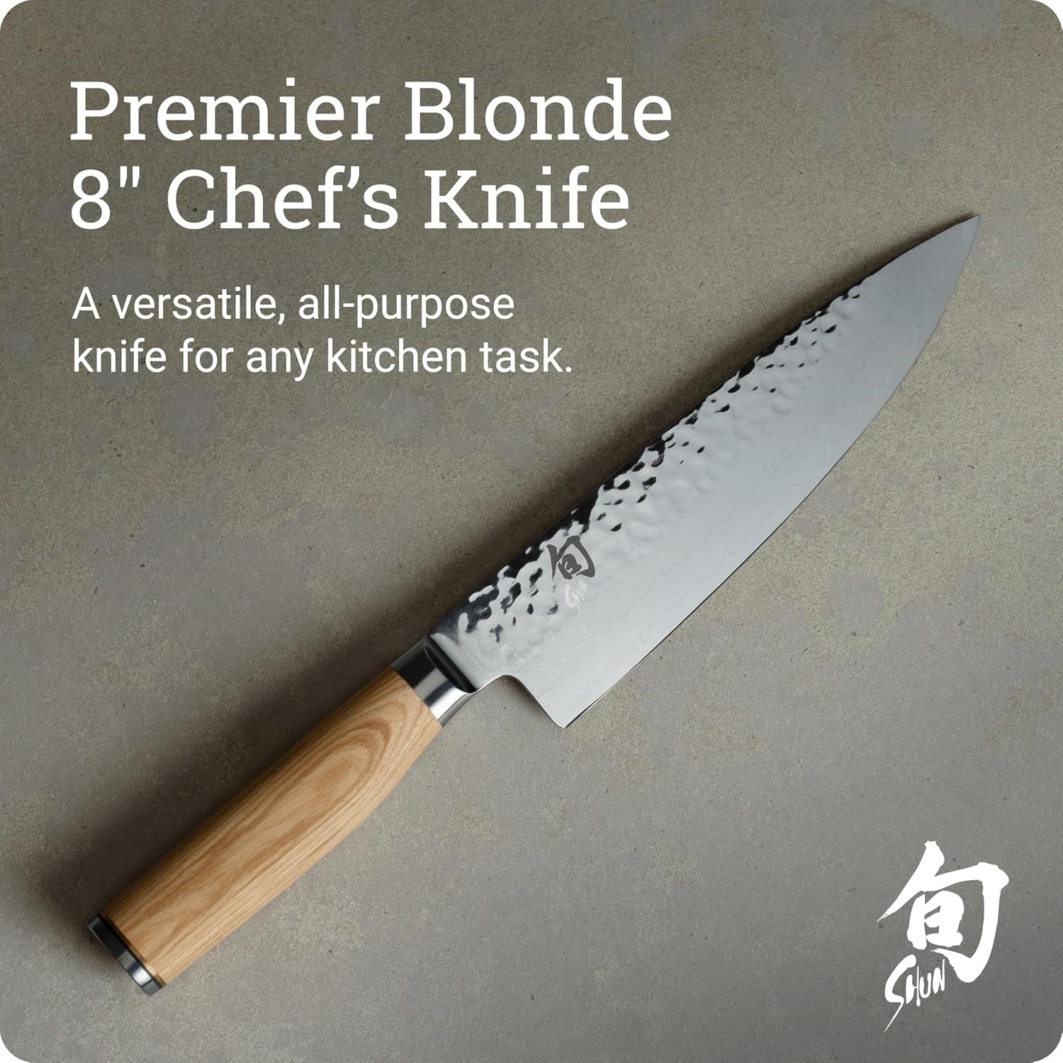image:imageShun Premier Blonde 8 Chefs Knife Handcrafted Japanese Kitchen Knife for Professional and Home Chefs VGMAX Core with Damascus Stainless Steel Cladding Pakkawood HandleBlonde