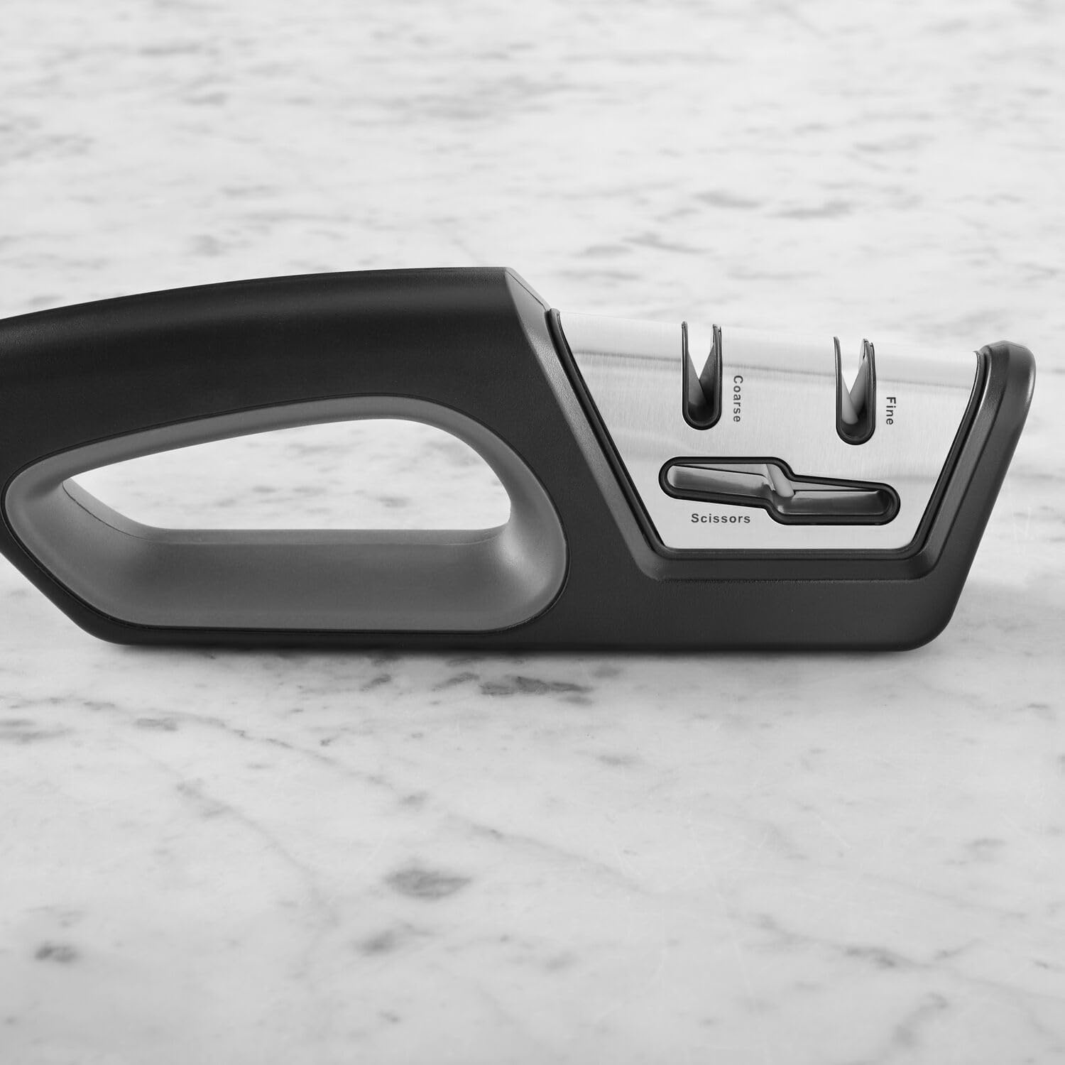 image:imageSur La Table 2Stage Knife amp Scissor Sharpener TwoStage PullThrough Sharpener for Quick Kitchen Knife and Scissor Maintenance