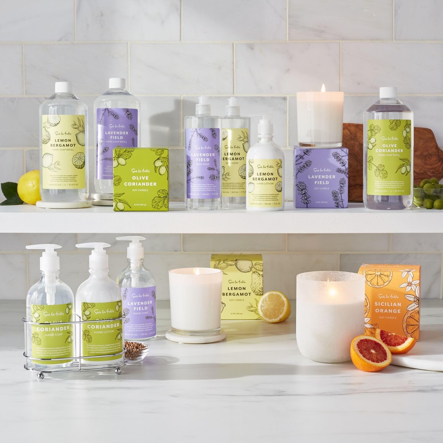 image:imageSur La Table Olive Coriander Soap amp Lotion Caddy Set