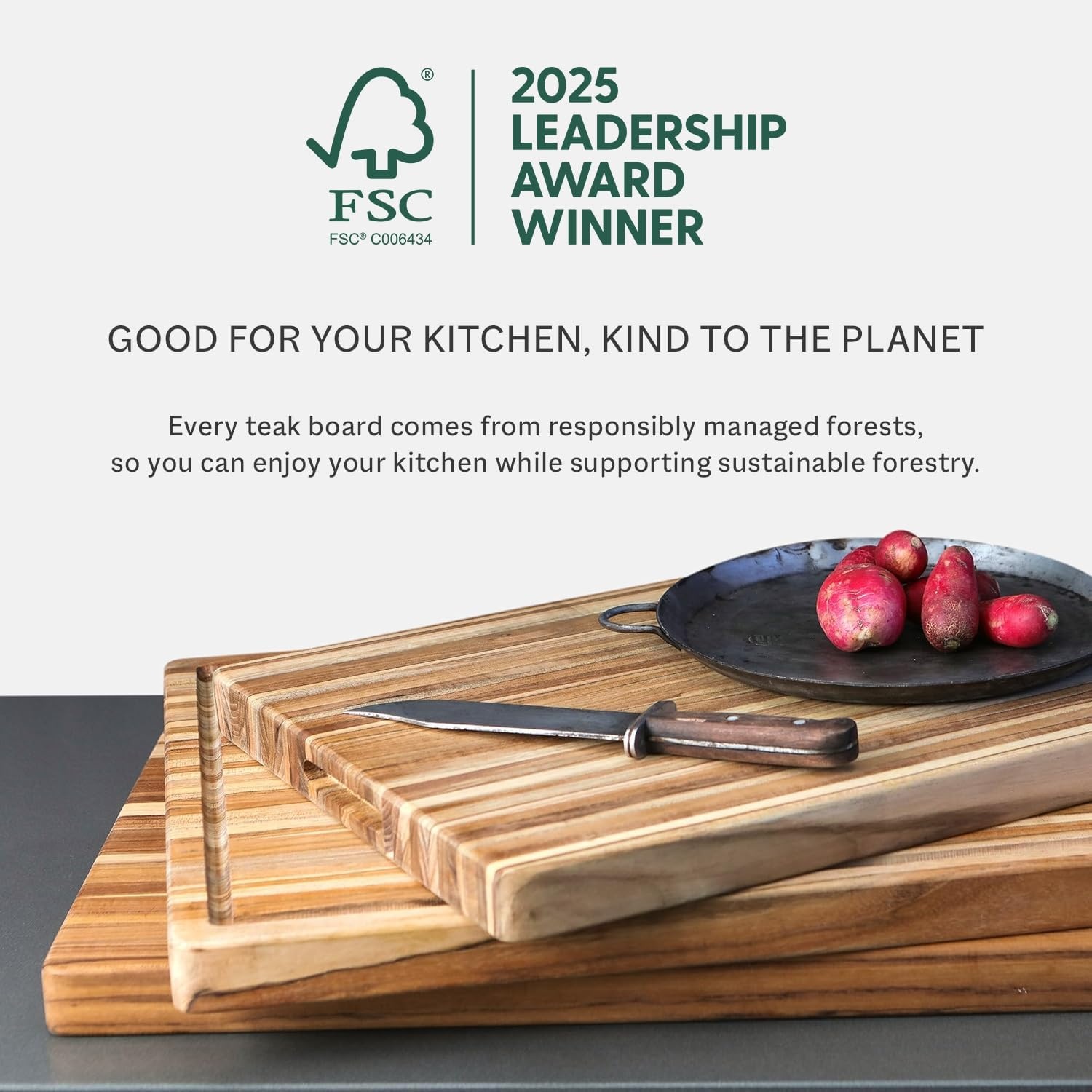 image:imageTeakhaus Butcher Block Cutting Board Extra Large Wooden Cutting Board Holiday Gift Ideas for Men and Women GiftReady End Grain Wood Knife Friendly FSC CertifiedWith Juice Groove