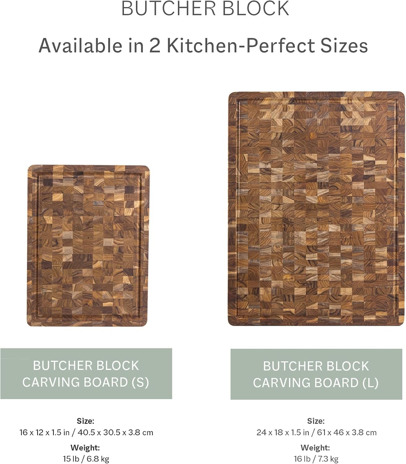 image:imageTeakhaus Butcher Block Cutting Board Extra Large Wooden Cutting Board Holiday Gift Ideas for Men and Women GiftReady End Grain Wood Knife Friendly FSC CertifiedWith Juice Groove