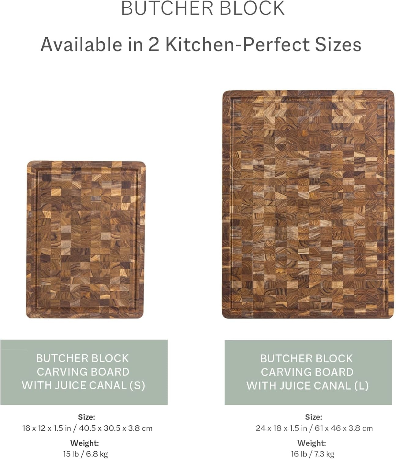 image:imageTeakhaus Butcher Block Cutting Board Extra Large Wooden Cutting Board Holiday Gift Ideas for Men and Women GiftReady End Grain Wood Knife Friendly FSC CertifiedWith Juice Groove