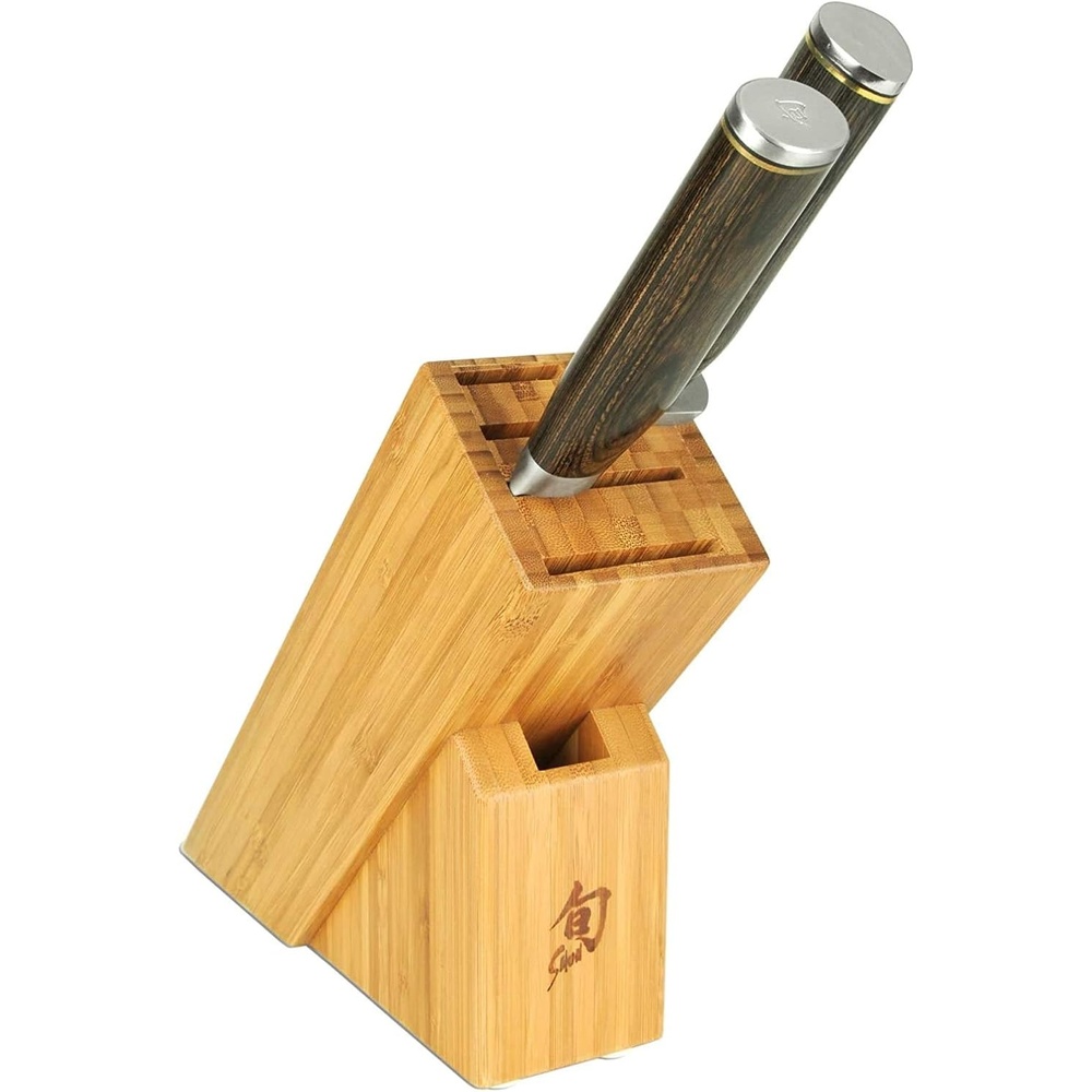 image:imageShun Premier Blonde 5 Piece Starter Block Set Includes 8 Chefs 4 Paring 65 Utility Knives Honing Steel amp Bamboo Knife Block Handcrafted Japanese Knife Set Pakkawood HandlesBrown