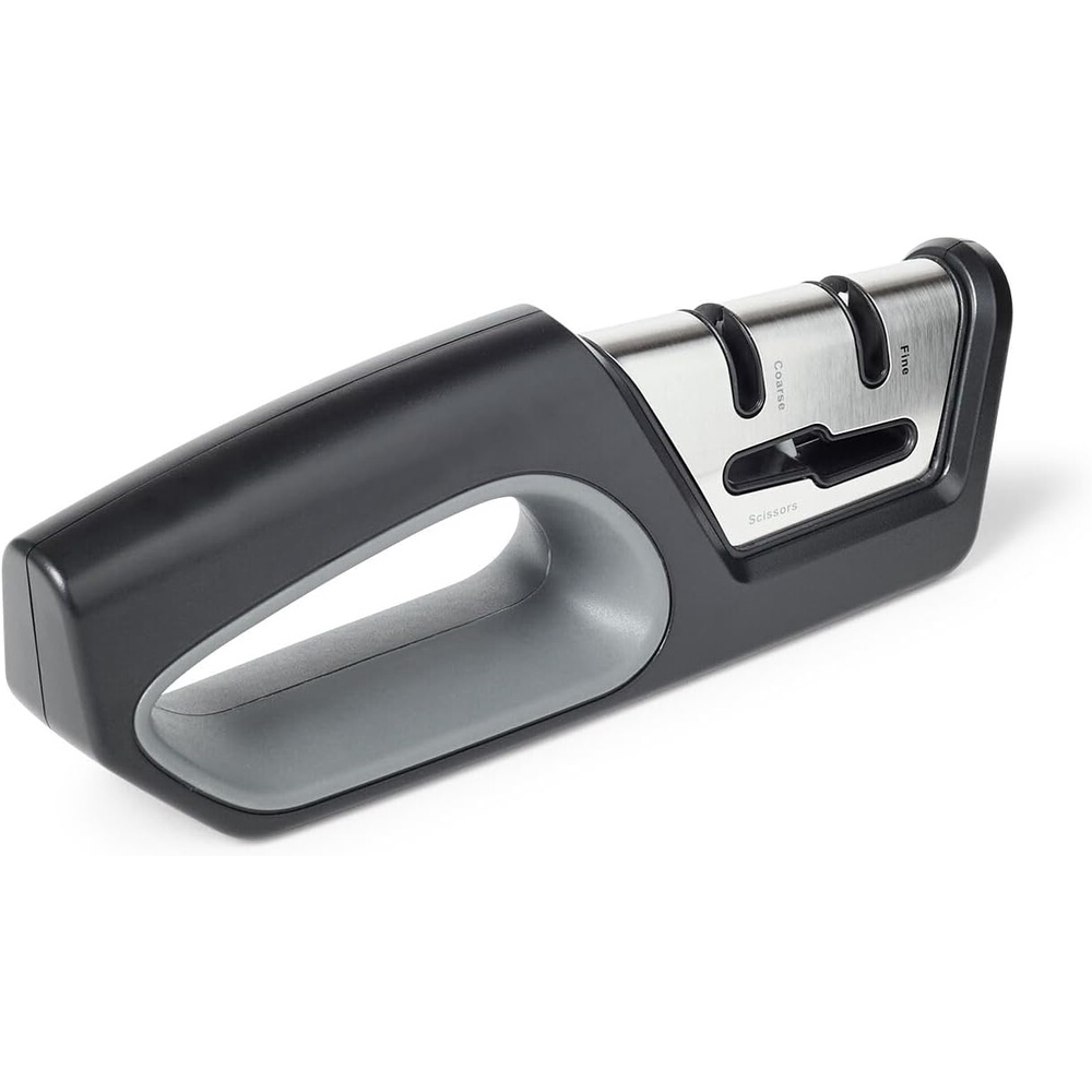 image:imageSur La Table 2Stage Knife amp Scissor Sharpener TwoStage PullThrough Sharpener for Quick Kitchen Knife and Scissor Maintenance