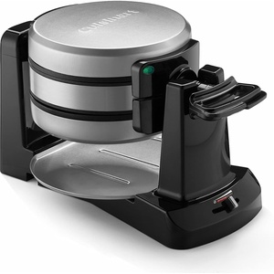 image:imageCuisinart Double Flip Belgian Waffle Maker 180 Flip Ready Indicator Light 1400W Nonstick Waffle Iron Plates WAFF40 BlackStainless