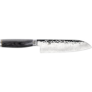 image:imageShun Premier Blonde 7 Santoku Knife Handcrafted and HandSharpened Japanese All Purpose Knife VGMAX Core with Damascus Stainless Steel Cladding Pakkawood Handle Versatile Japanese Cutting ToolGray