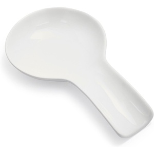 image:imageSur La Table Porcelain Spoon Rest Classic White Porcelain Utensil Rest for Stovetop and Counter Use