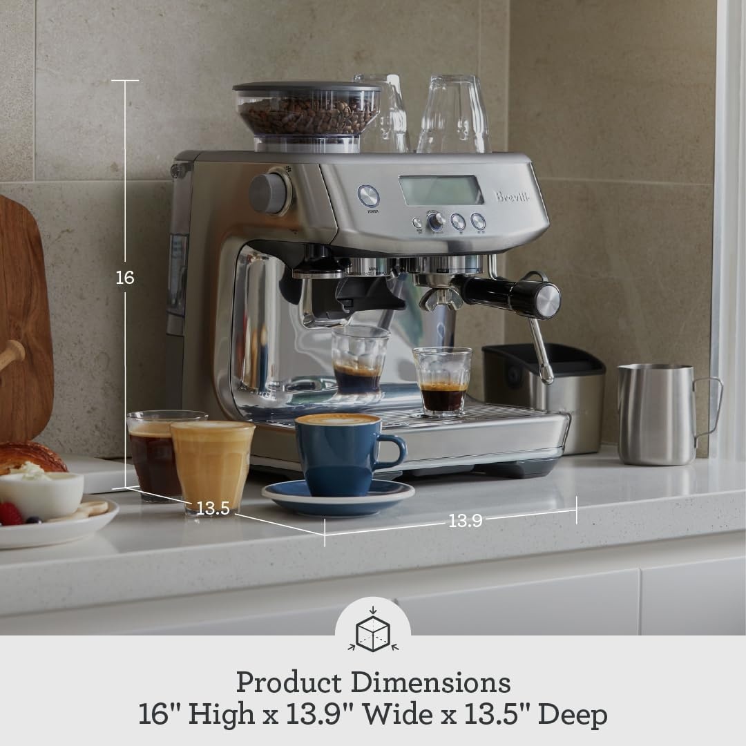 image:imageBreville Barista Pro Espresso Machine BES878BSS Brushed Stainless SteelBlack Truffle