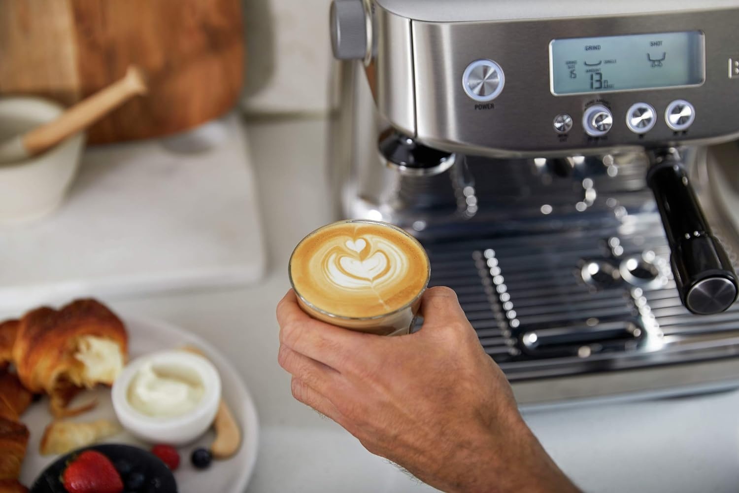 image:imageBreville Barista Pro Espresso Machine BES878BSS Brushed Stainless SteelBrushed Stainless Steel