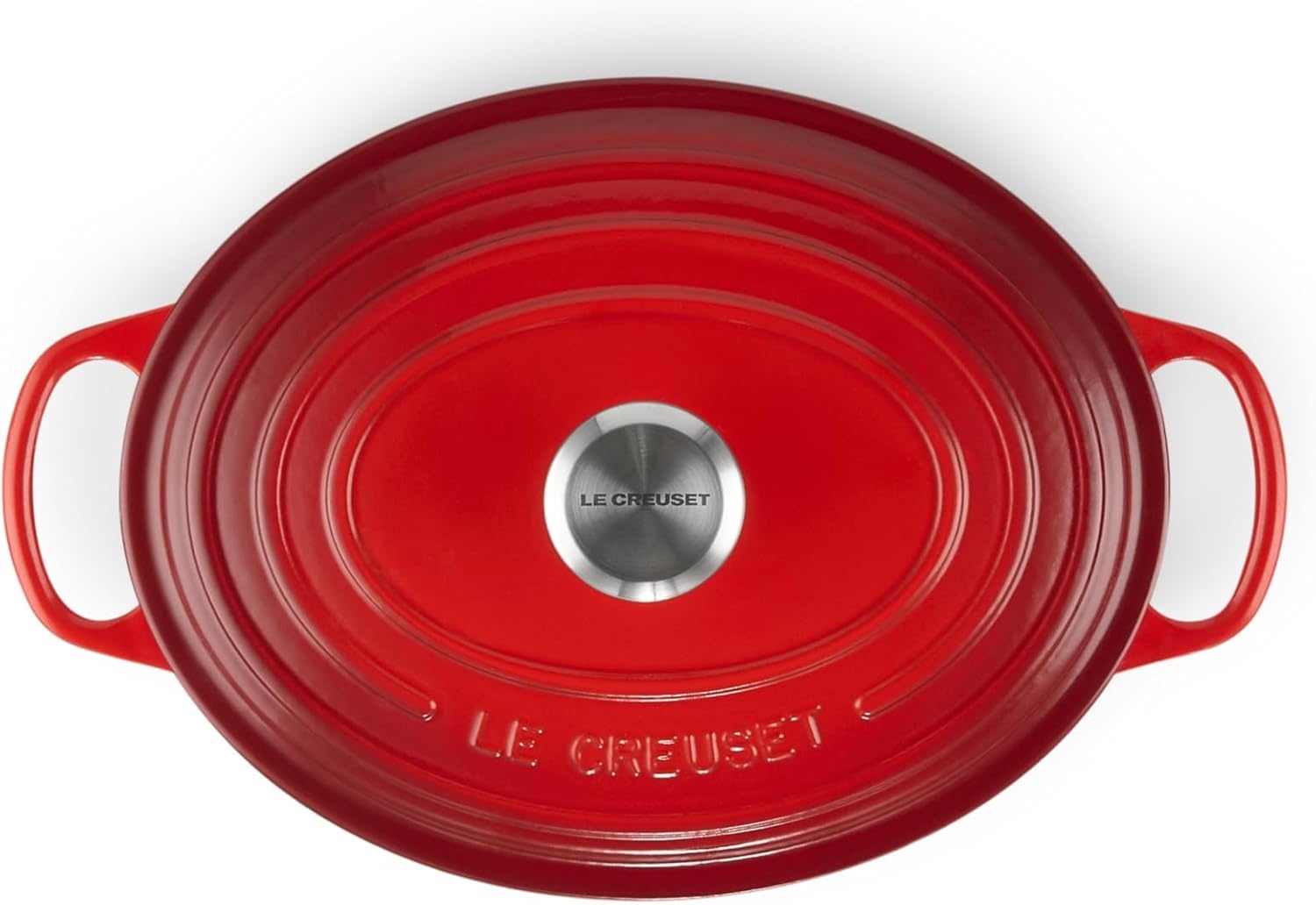 image:imageLe Creuset Enameled Cast Iron Signature Oval Dutch Oven 8 qt WhiteCerise