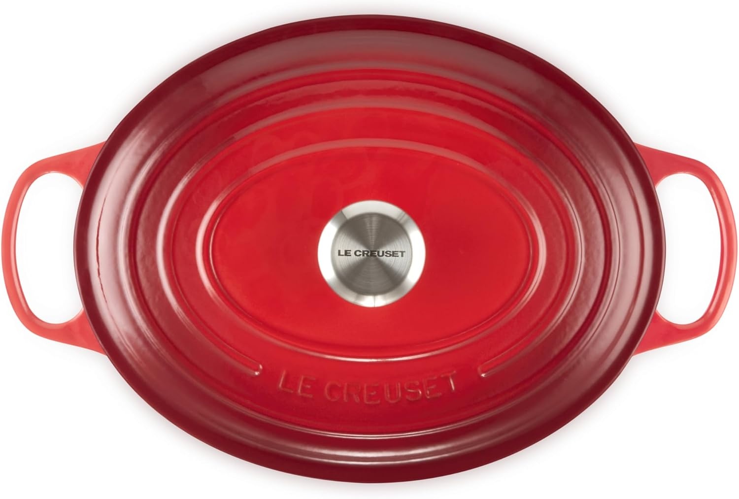 image:imageLe Creuset Enameled Cast Iron Signature Oval Dutch Oven 8 qt WhiteCerise