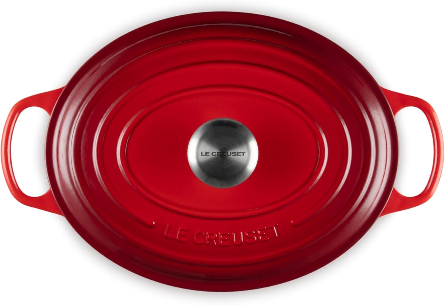 image:imageLe Creuset Enameled Cast Iron Signature Oval Dutch Oven 8 qt WhiteCerise
