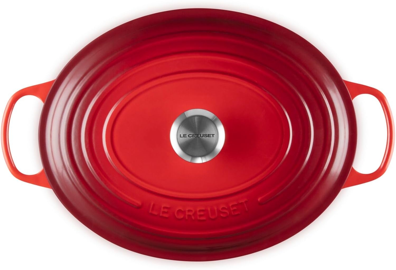 image:imageLe Creuset Enameled Cast Iron Signature Oval Dutch Oven 8 qt WhiteCerise