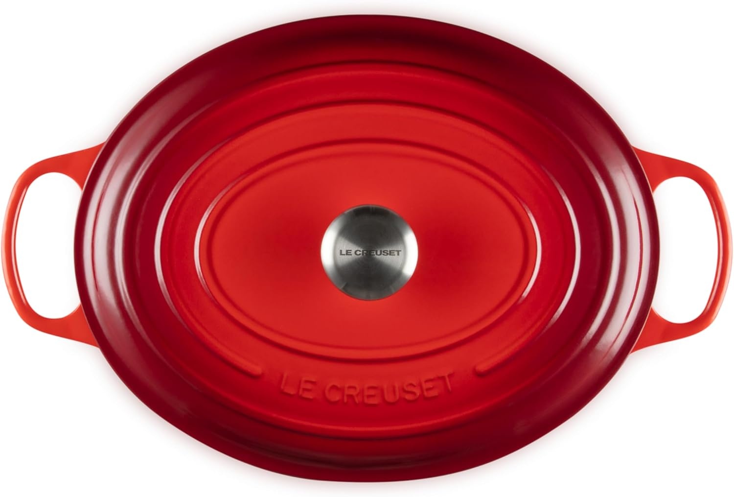 image:imageLe Creuset Enameled Cast Iron Signature Oval Dutch Oven 8 qt WhiteCerise