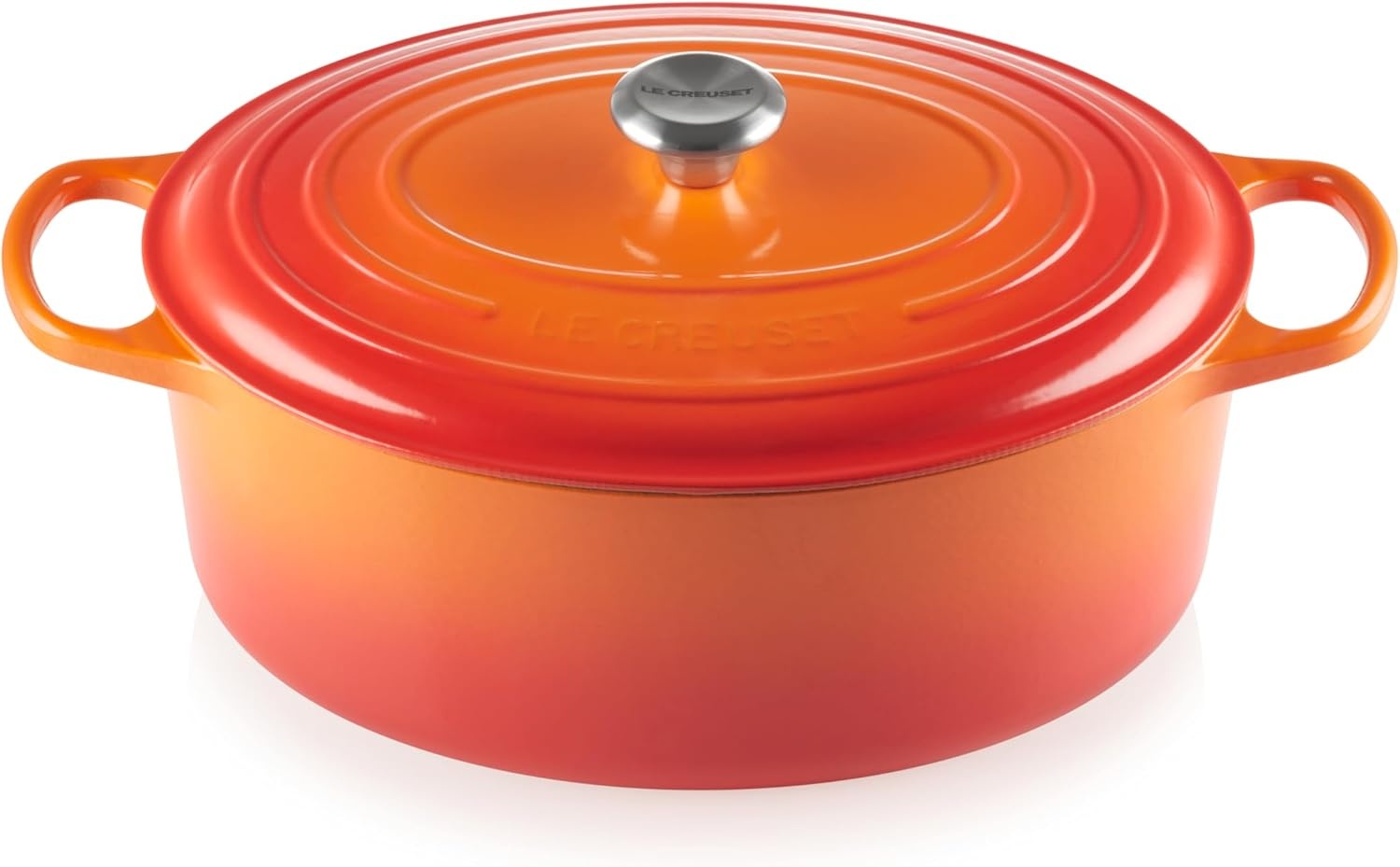 image:imageLe Creuset Enameled Cast Iron Signature Oval Dutch Oven 8 qt WhiteFlame