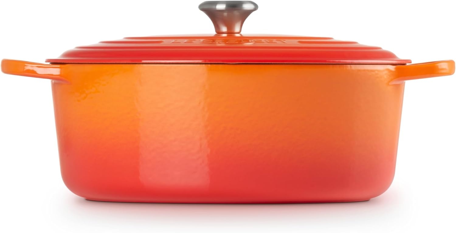 image:imageLe Creuset Enameled Cast Iron Signature Oval Dutch Oven 8 qt WhiteFlame