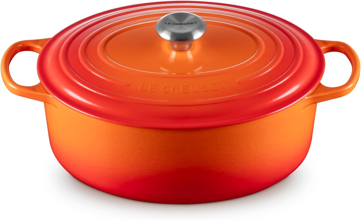 image:imageLe Creuset Enameled Cast Iron Signature Oval Dutch Oven 8 qt WhiteFlame
