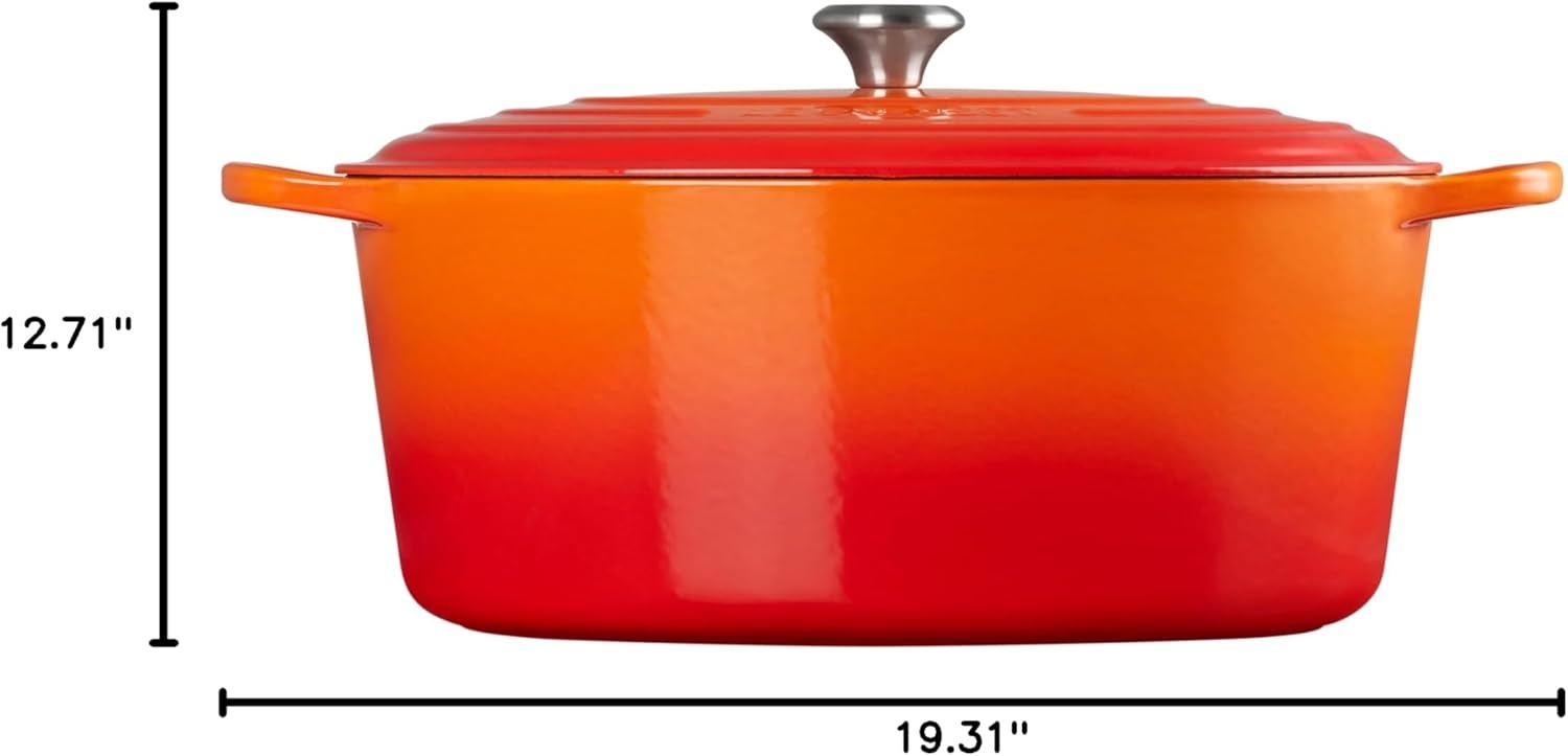image:imageLe Creuset Enameled Cast Iron Signature Oval Dutch Oven 8 qt WhiteFlame
