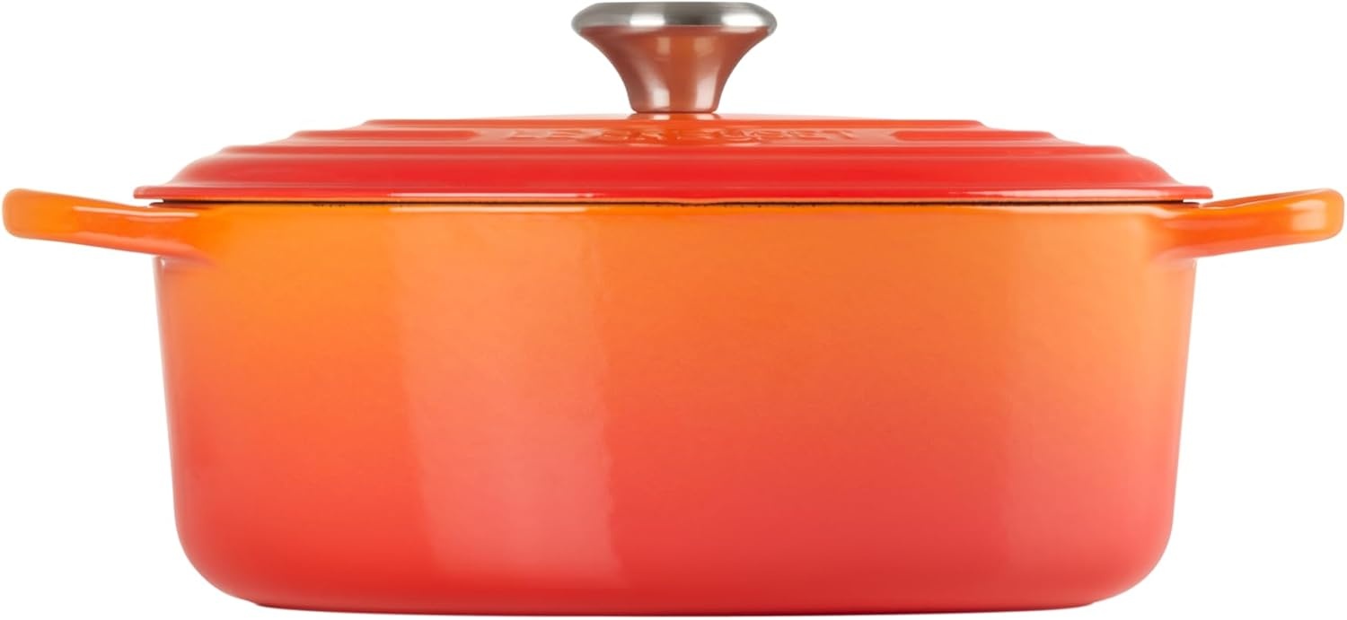 image:imageLe Creuset Enameled Cast Iron Signature Oval Dutch Oven 8 qt WhiteFlame
