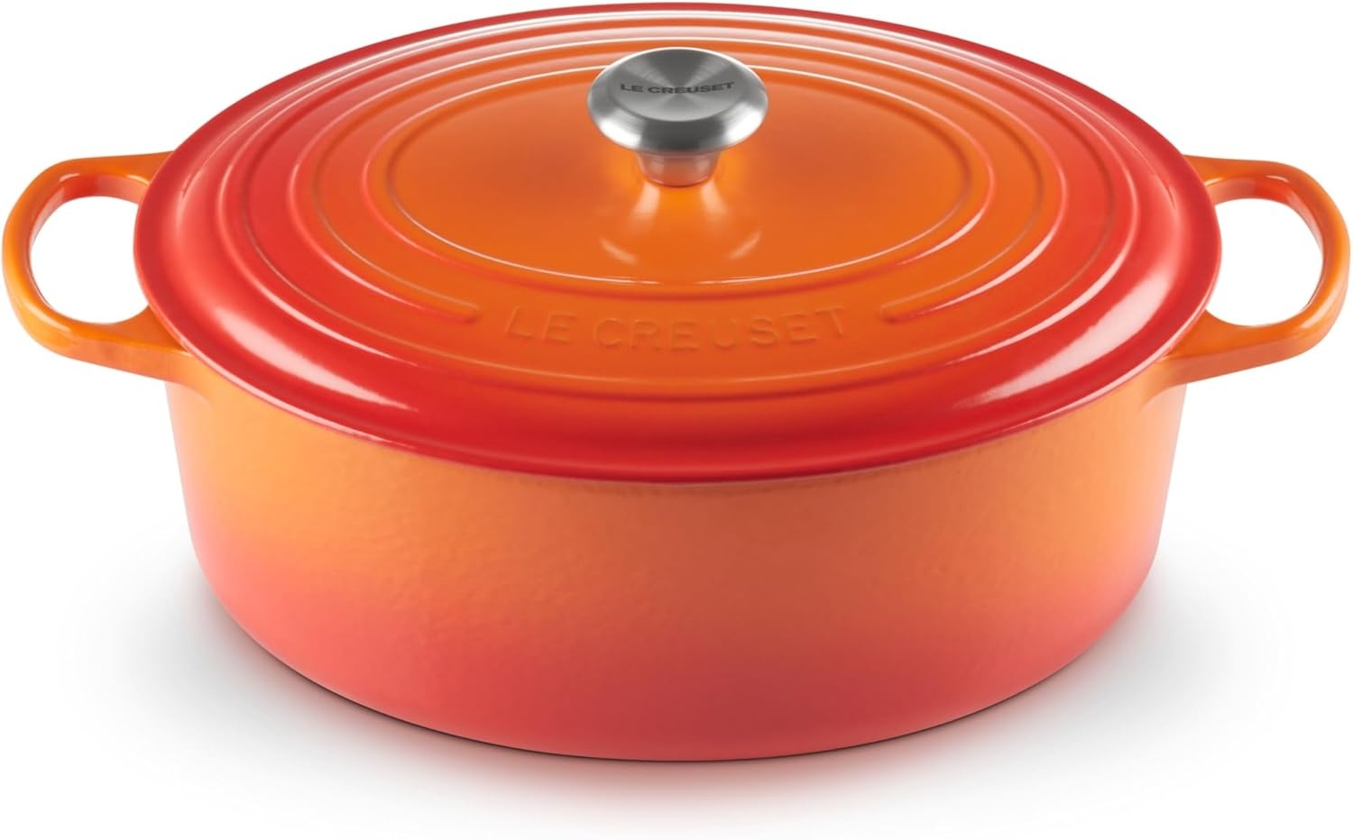 image:imageLe Creuset Enameled Cast Iron Signature Oval Dutch Oven 8 qt WhiteFlame