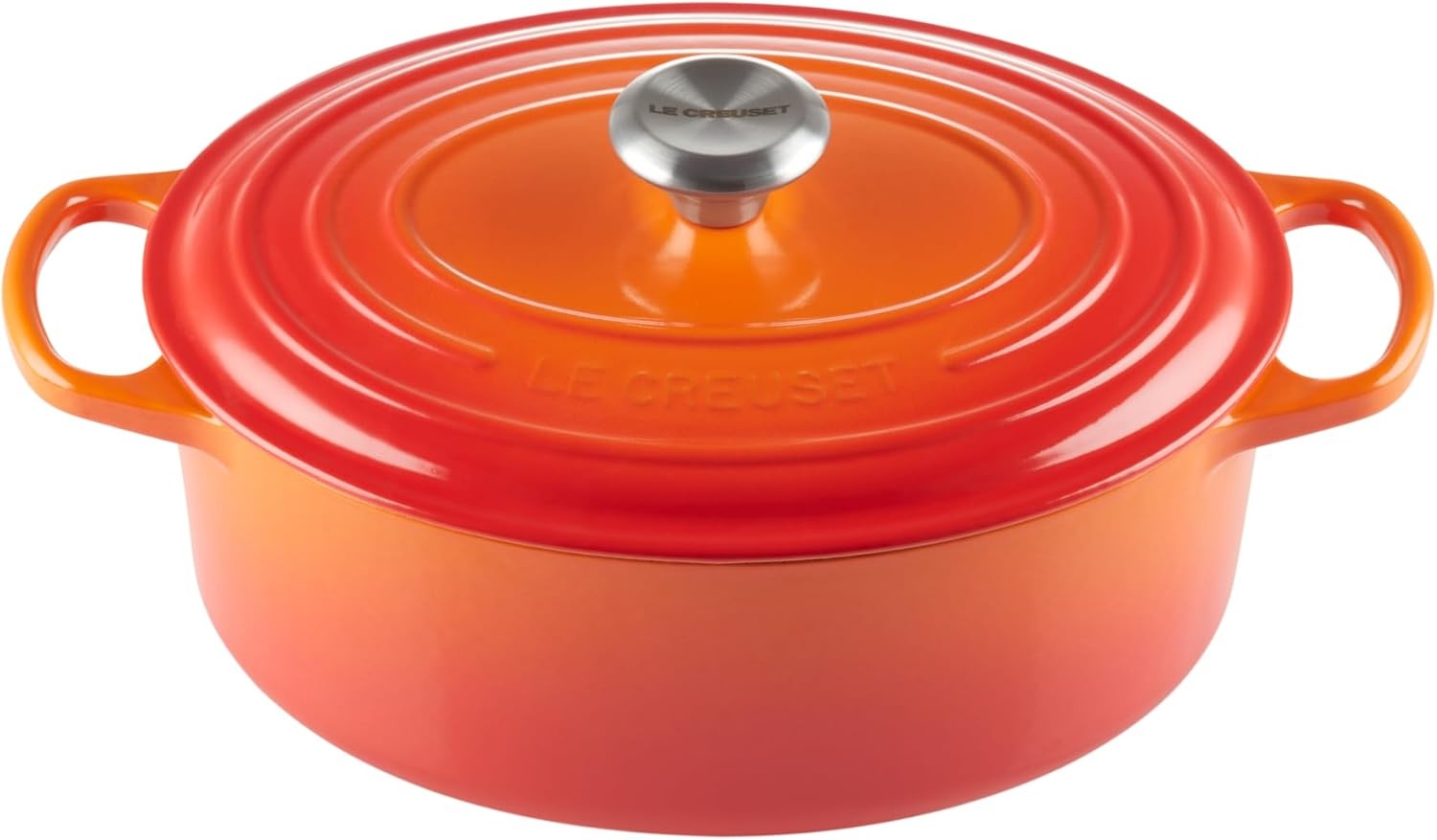 image:imageLe Creuset Enameled Cast Iron Signature Oval Dutch Oven 8 qt WhiteFlame