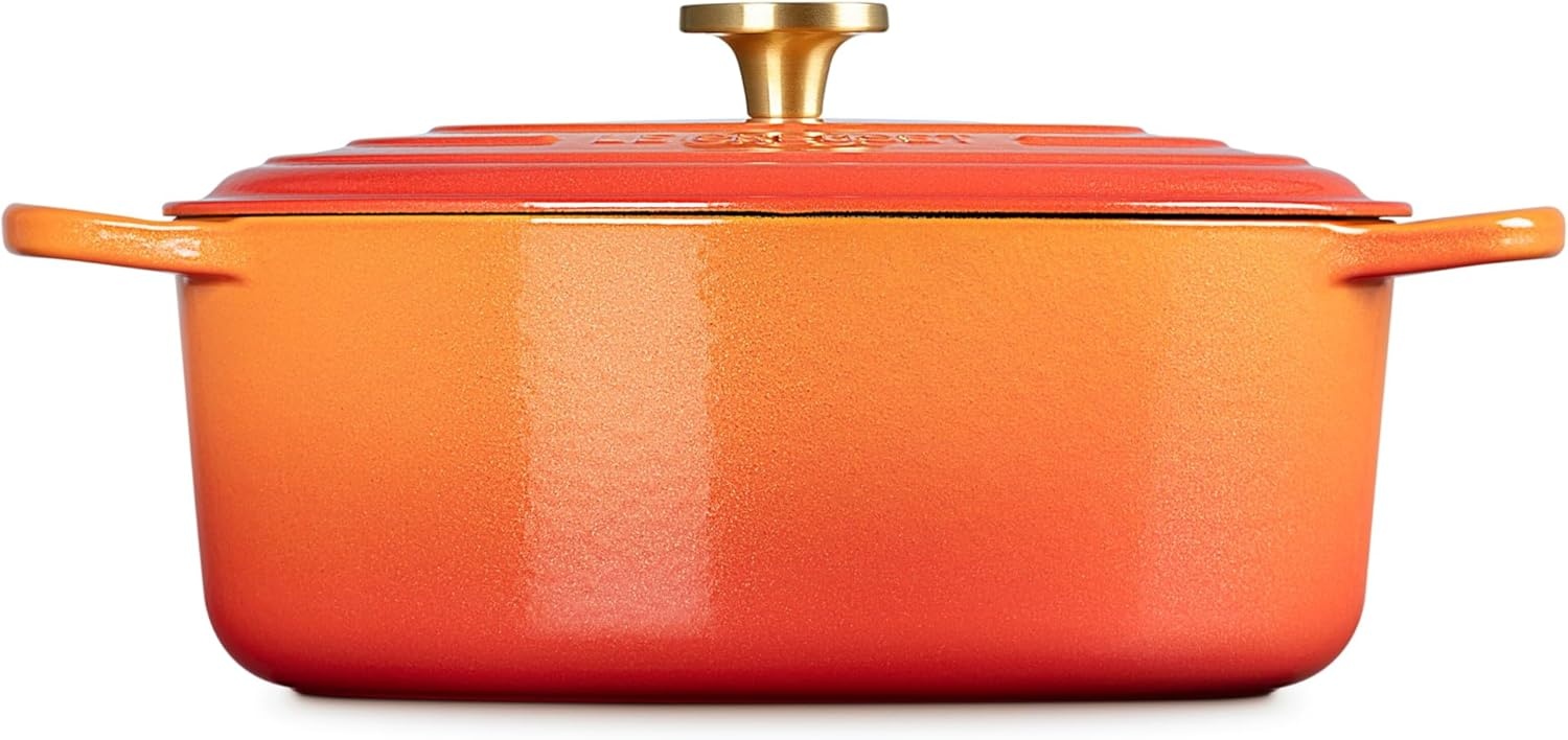 image:imageLe Creuset Enameled Cast Iron Signature Oval Dutch Oven 8 qt WhiteFlamme Doree