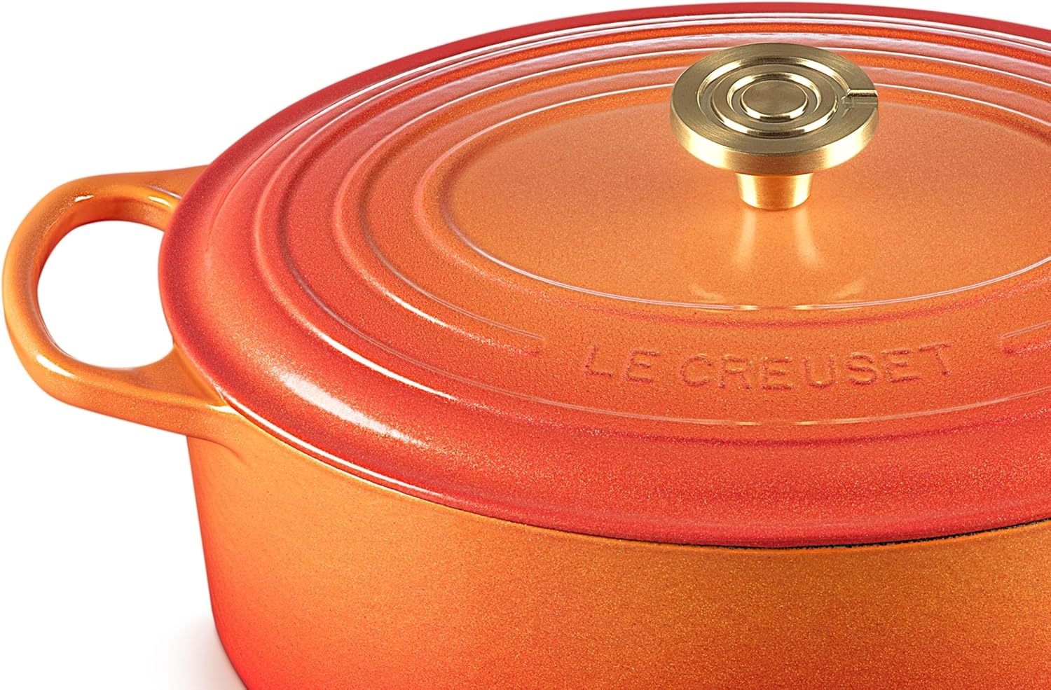 image:imageLe Creuset Enameled Cast Iron Signature Oval Dutch Oven 8 qt WhiteFlamme Doree