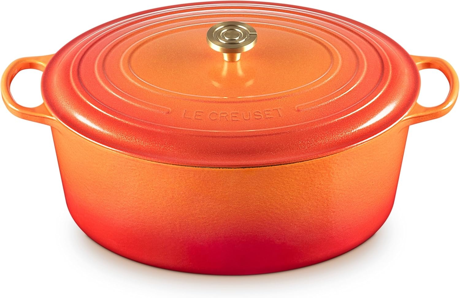 image:imageLe Creuset Enameled Cast Iron Signature Oval Dutch Oven 8 qt WhiteFlamme Doree
