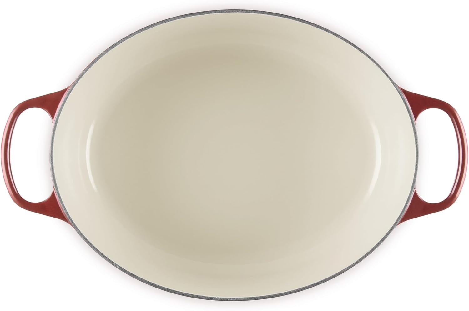 image:imageLe Creuset Enameled Cast Iron Signature Oval Dutch Oven 8 qt WhiteGarnet
