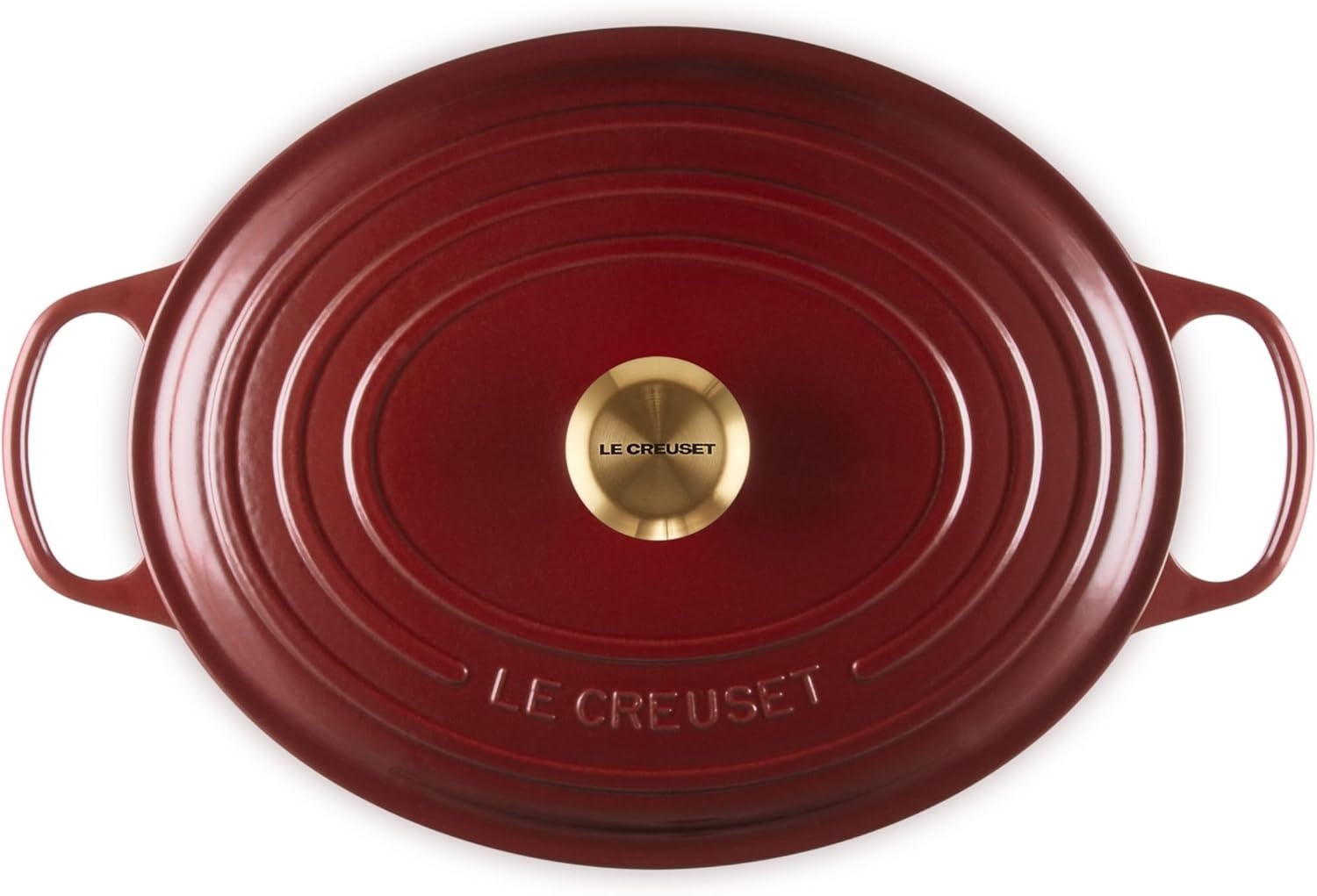 image:imageLe Creuset Enameled Cast Iron Signature Oval Dutch Oven 8 qt WhiteGarnet