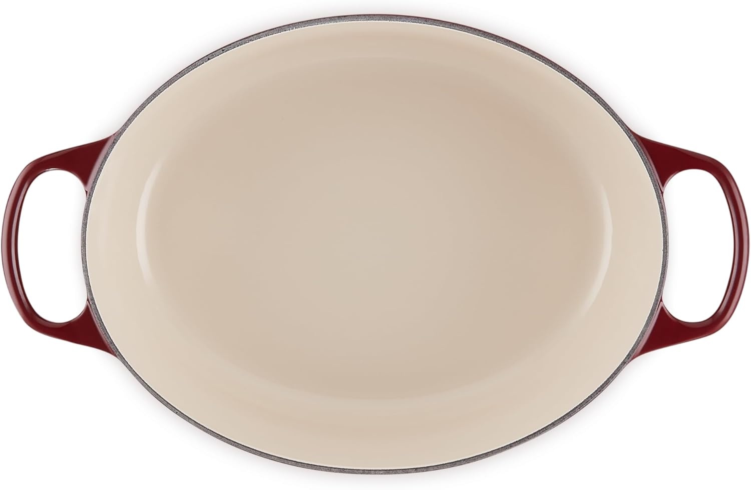 image:imageLe Creuset Enameled Cast Iron Signature Oval Dutch Oven 8 qt WhiteGarnet