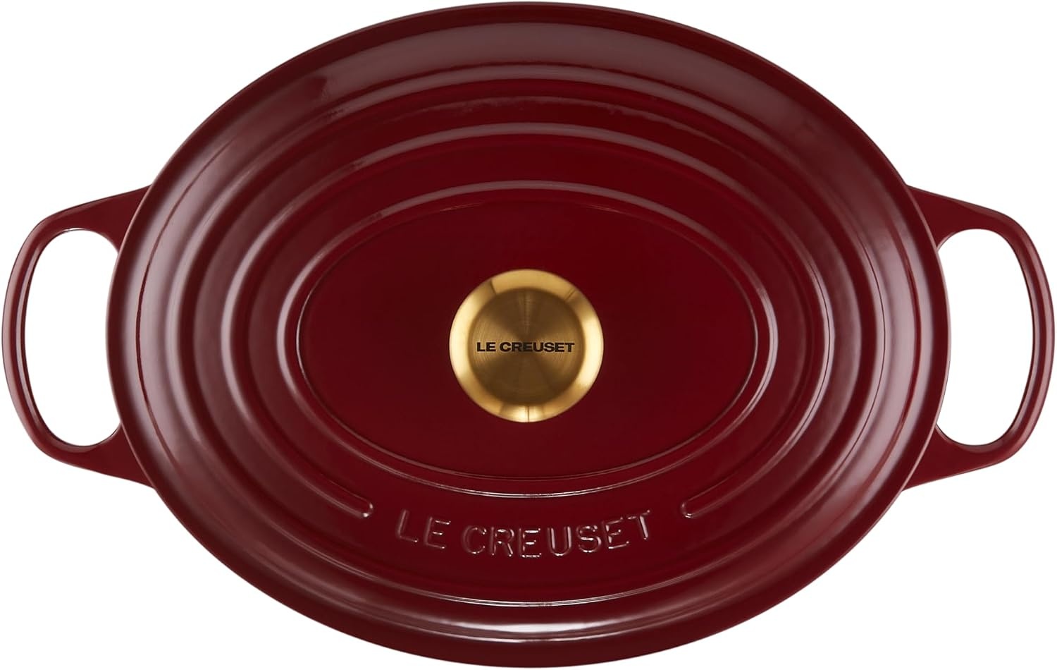 image:imageLe Creuset Enameled Cast Iron Signature Oval Dutch Oven 8 qt WhiteGarnet