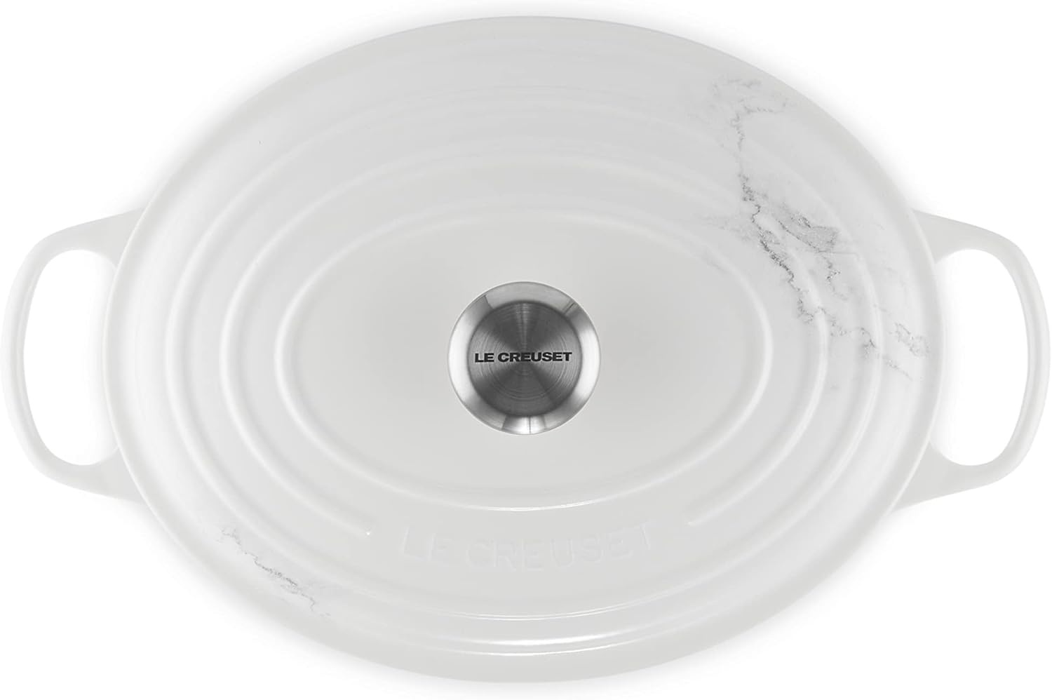 image:imageLe Creuset Enameled Cast Iron Signature Oval Dutch Oven 8 qt WhiteMarble