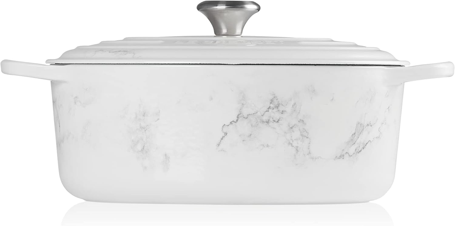 image:imageLe Creuset Enameled Cast Iron Signature Oval Dutch Oven 8 qt WhiteMarble