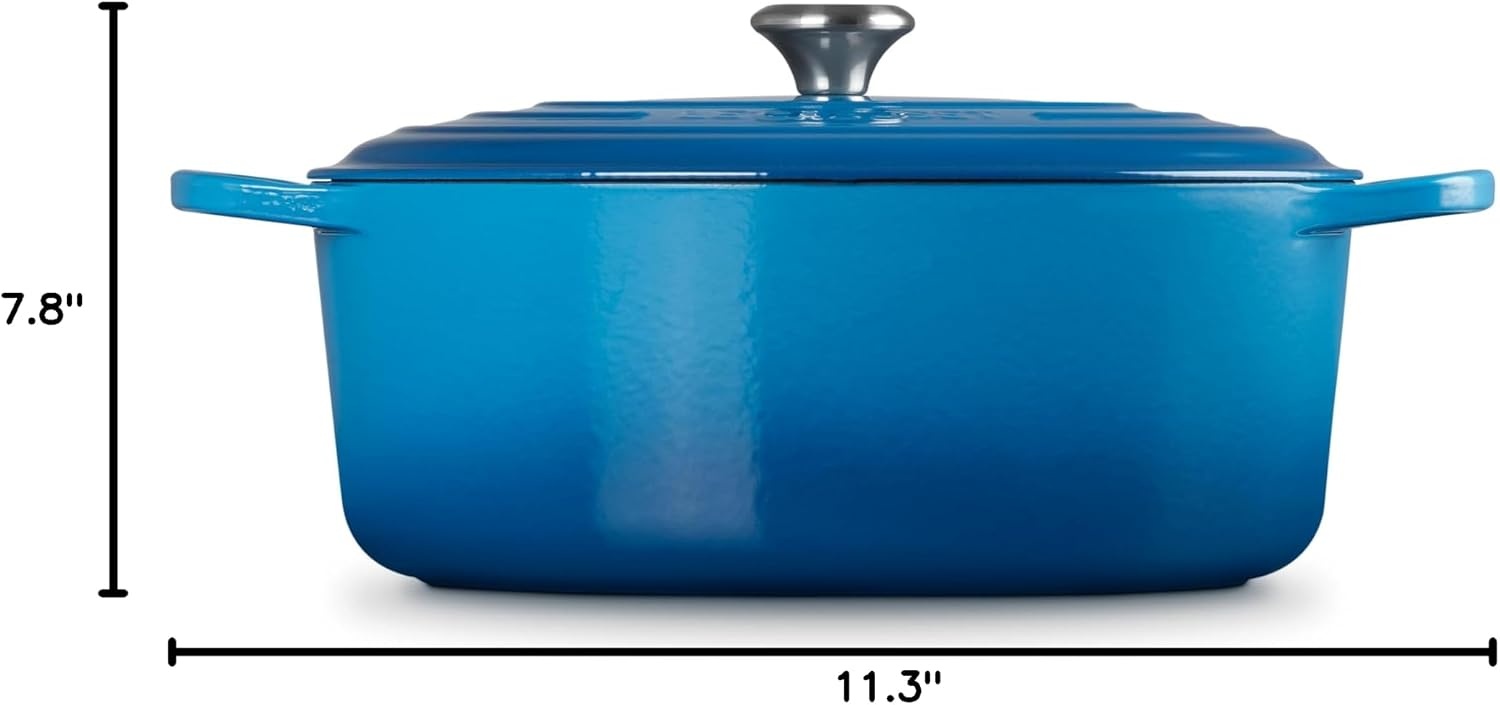 image:imageLe Creuset Enameled Cast Iron Signature Oval Dutch Oven 8 qt WhiteMarseille