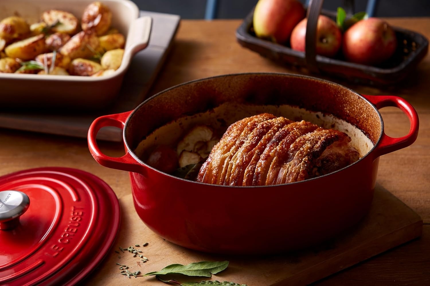 image:imageLe Creuset Enameled Cast Iron Signature Oval Dutch Oven 8 qt WhiteOlive