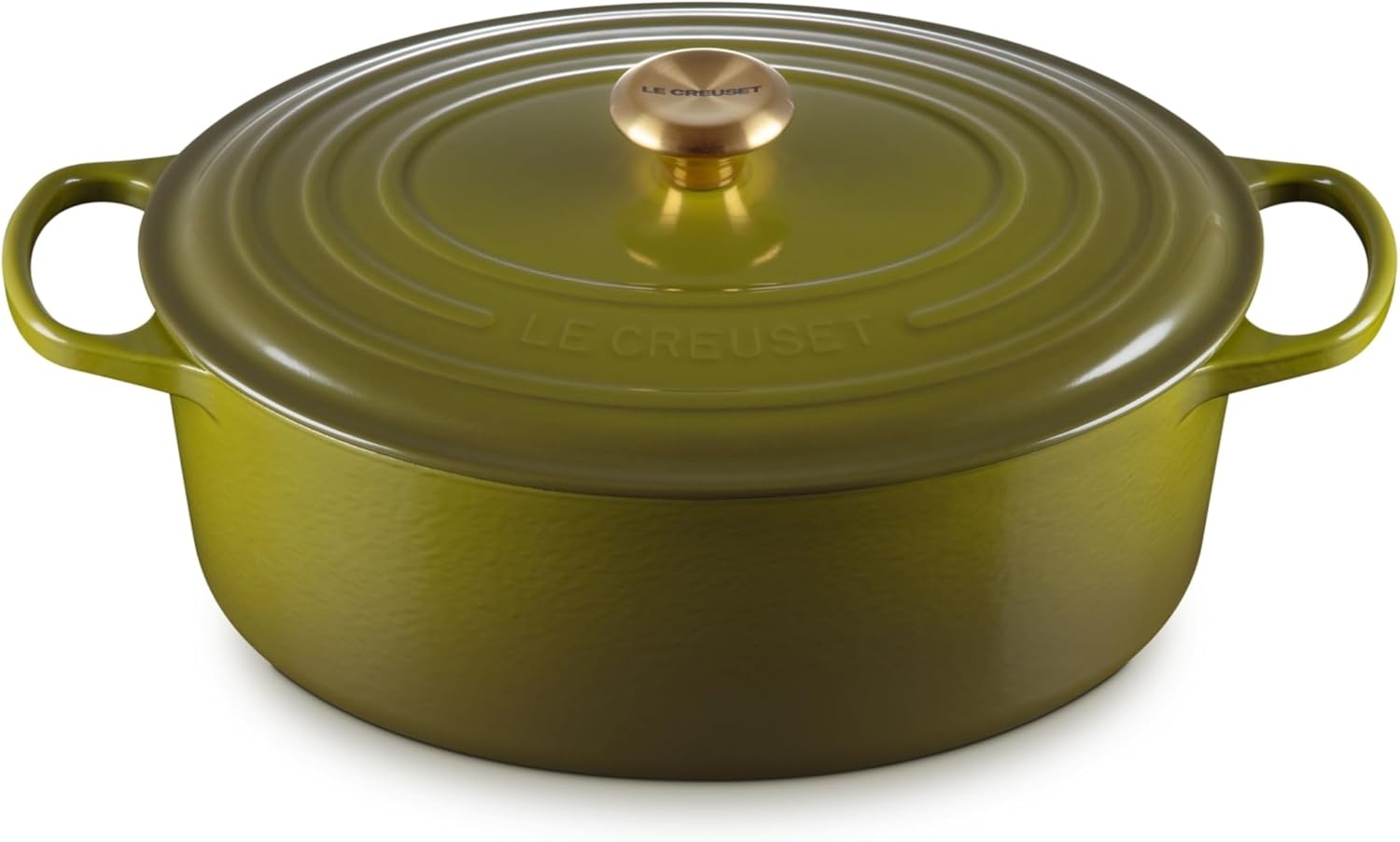 image:imageLe Creuset Enameled Cast Iron Signature Oval Dutch Oven 8 qt WhiteOlive