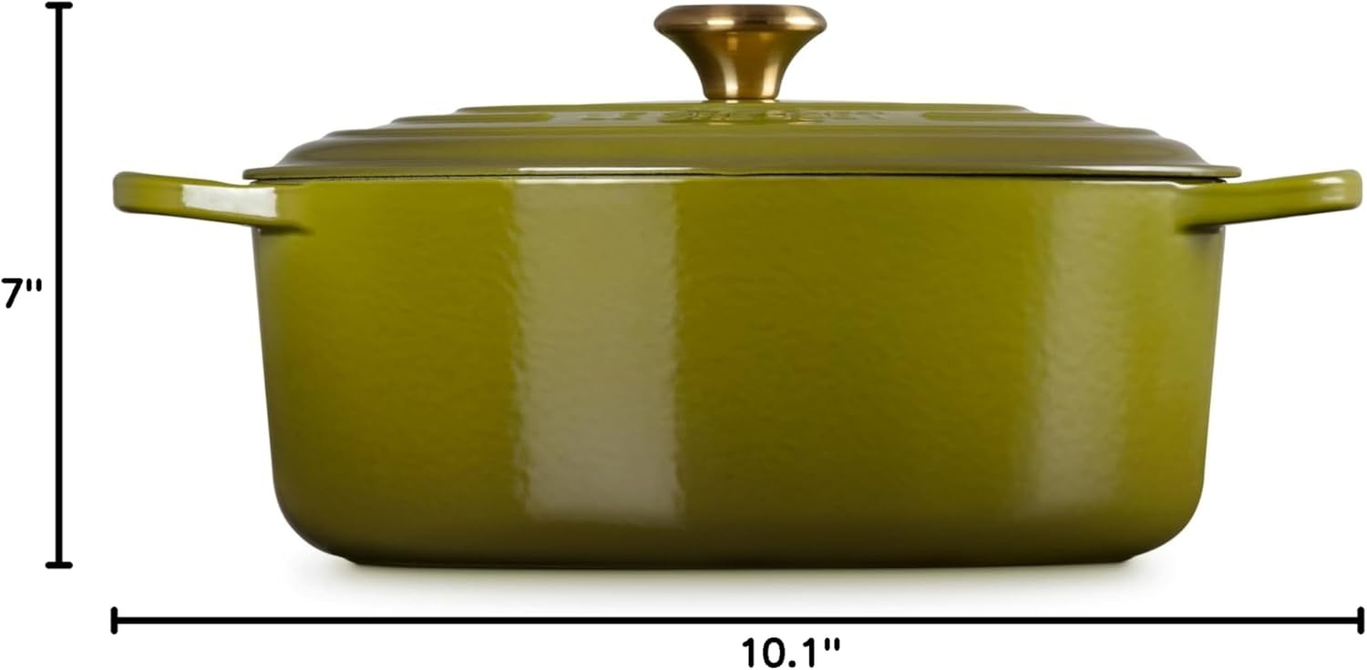 image:imageLe Creuset Enameled Cast Iron Signature Oval Dutch Oven 8 qt WhiteOlive