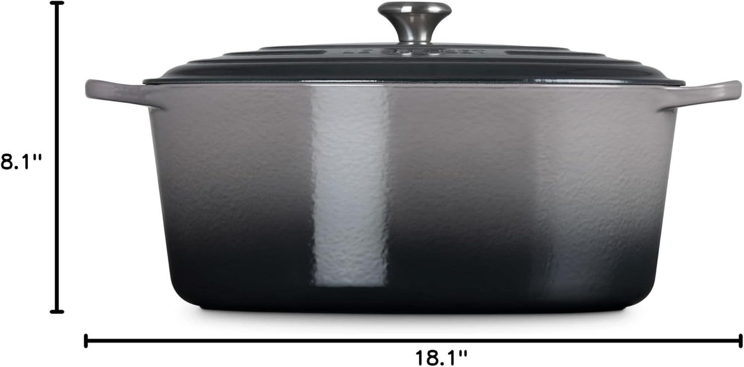 image:imageLe Creuset Enameled Cast Iron Signature Oval Dutch Oven 8 qt WhiteOyster