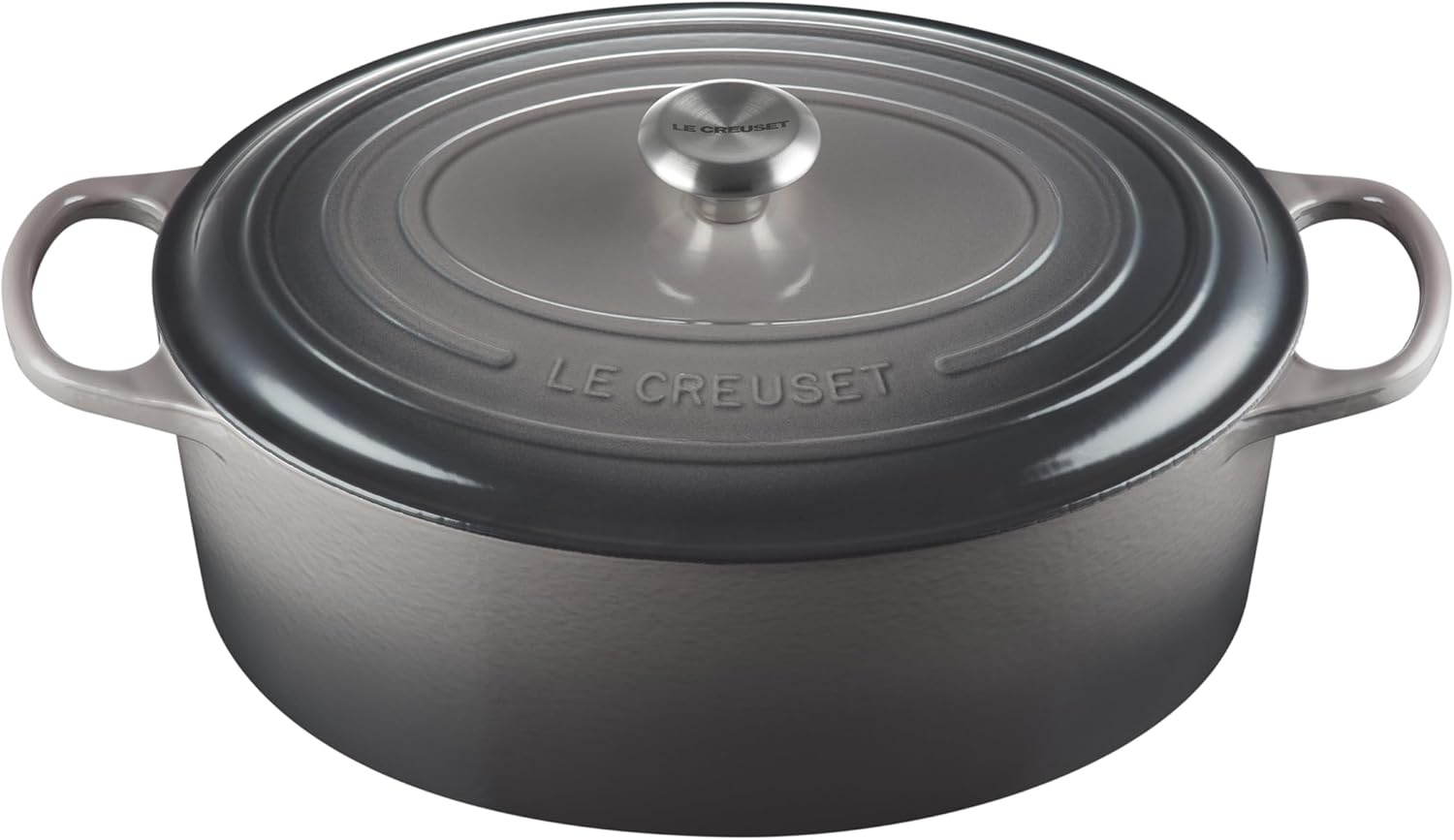 image:imageLe Creuset Enameled Cast Iron Signature Oval Dutch Oven 8 qt WhiteOyster