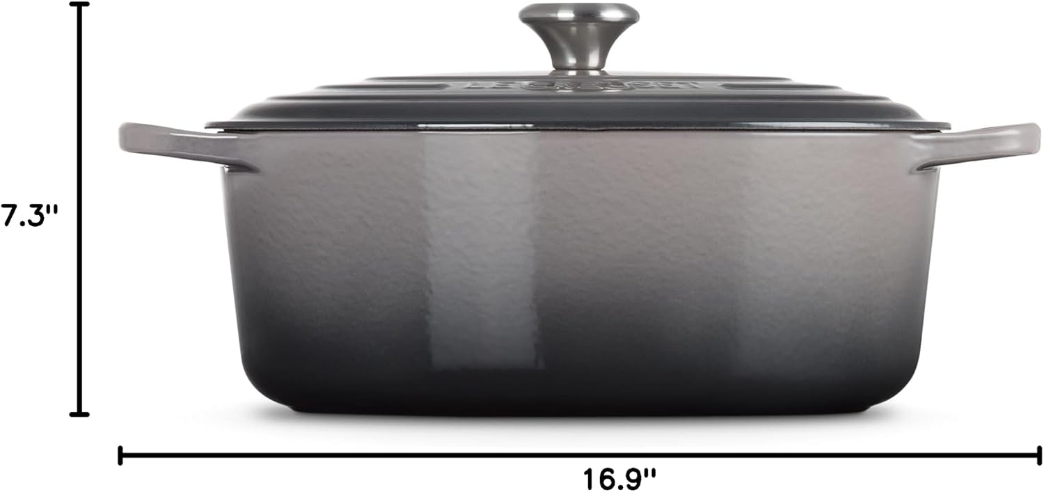 image:imageLe Creuset Enameled Cast Iron Signature Oval Dutch Oven 8 qt WhiteOyster