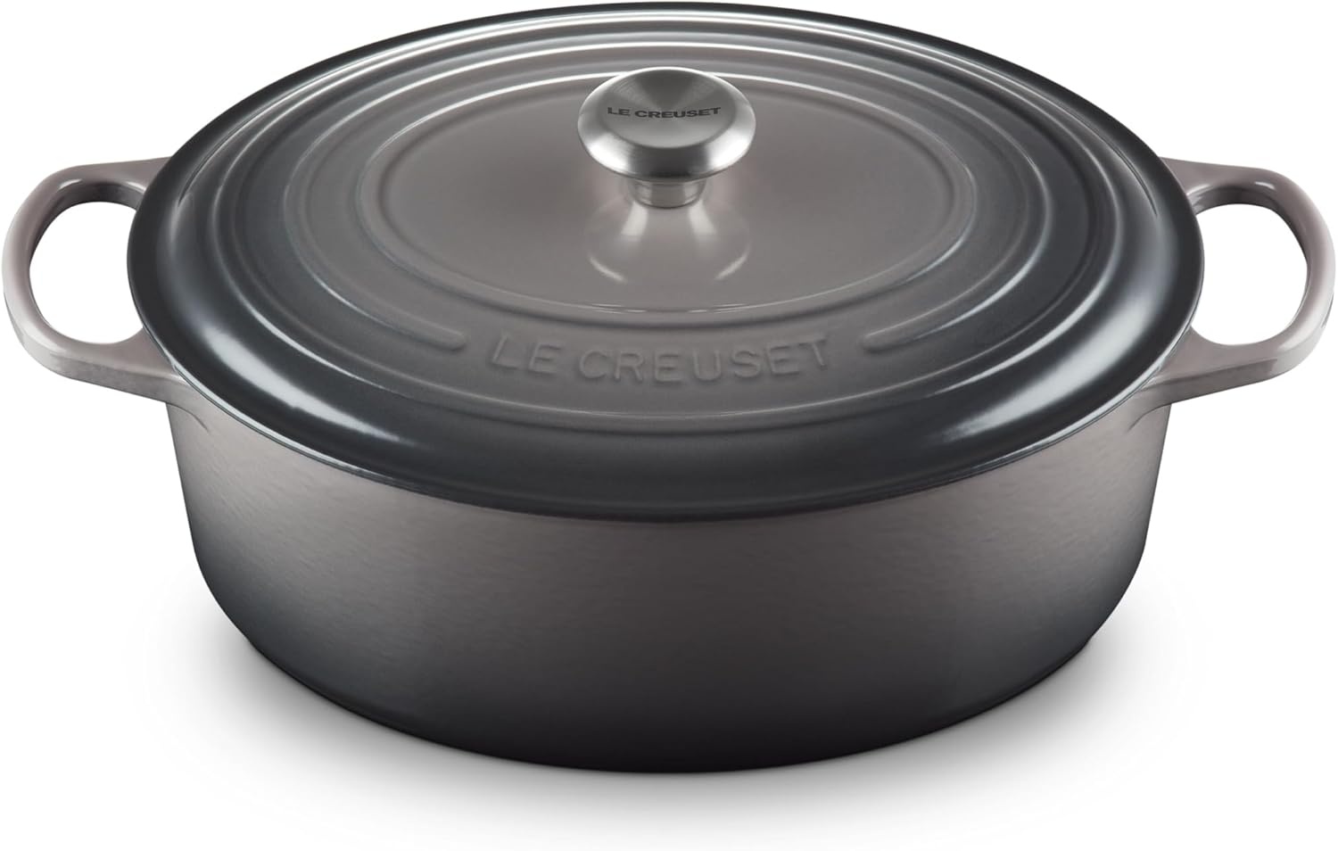image:imageLe Creuset Enameled Cast Iron Signature Oval Dutch Oven 8 qt WhiteOyster