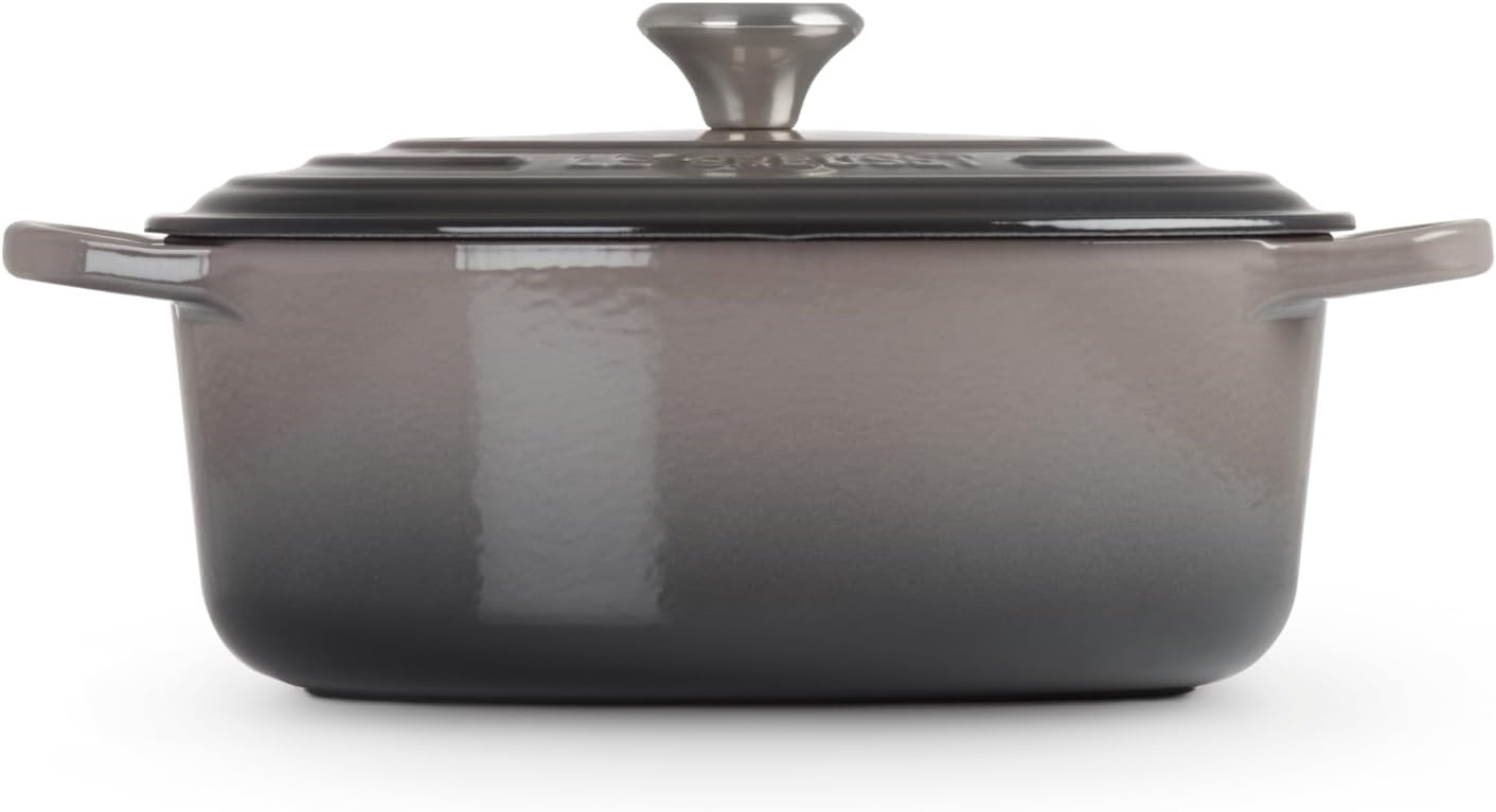 image:imageLe Creuset Enameled Cast Iron Signature Oval Dutch Oven 8 qt WhiteOyster